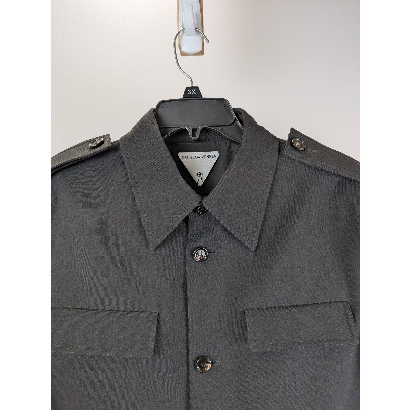 Bottega Veneta o1rshd1 Blazer Jacket Light Wool Twill Tailoring in Black Size US M / EU 48-50 / 2 - 6 Thumbnail
