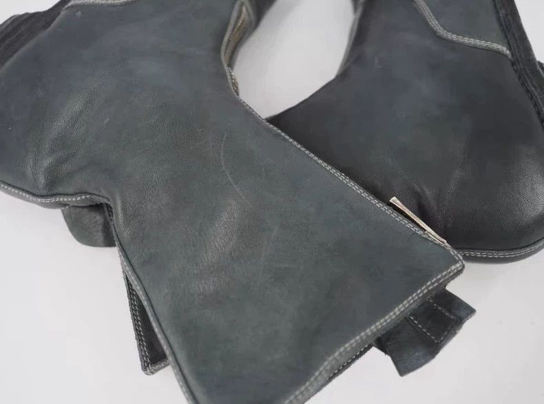 Guidi GUIDI Star Grey Front Zipper Leather Boots Size US 5 / EU 37 - 5 Thumbnail