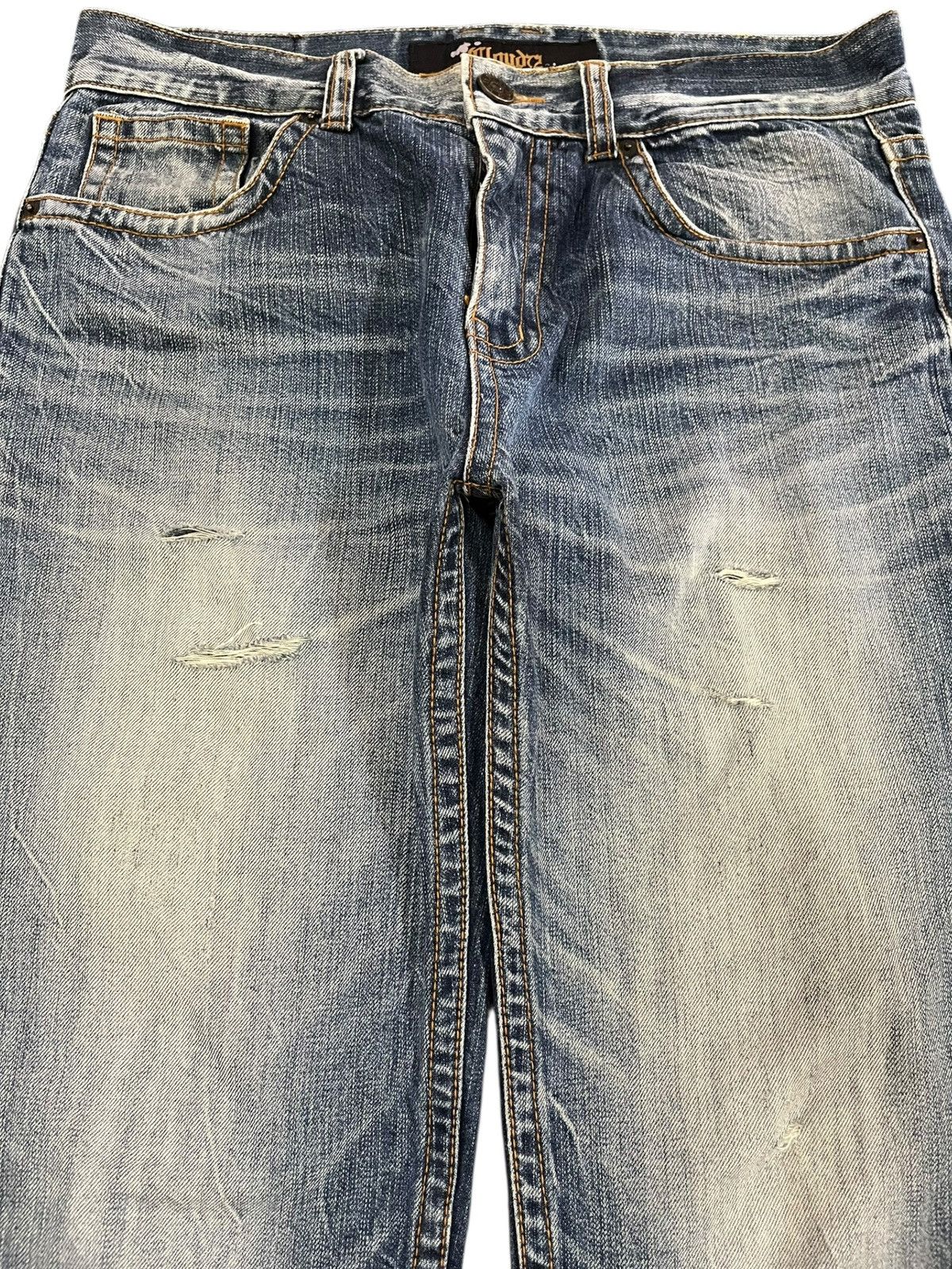 POST ARCHIVE FACTION (PAF) Vintage Clouds72 Studded Skull Patches Denim Size US 33 - 3 Thumbnail