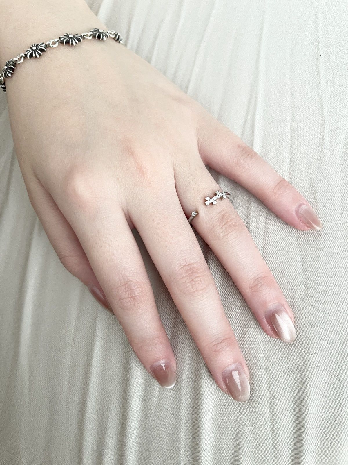 Designer × Vintage STEAL! 1990s Japanese Crystal Tetris Ring Size ONE SIZE - 1 Thumbnail