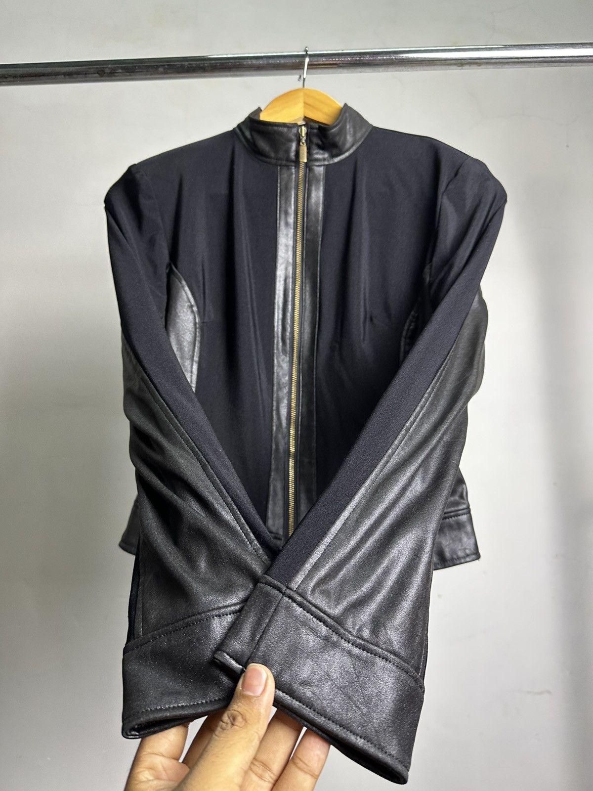 If Six Was Nine × Le Grande Bleu (L.G.B.) Punk Waxed Jacket by Biamme Body Extra Size US S / EU 44-46 / 1 - 7 Thumbnail