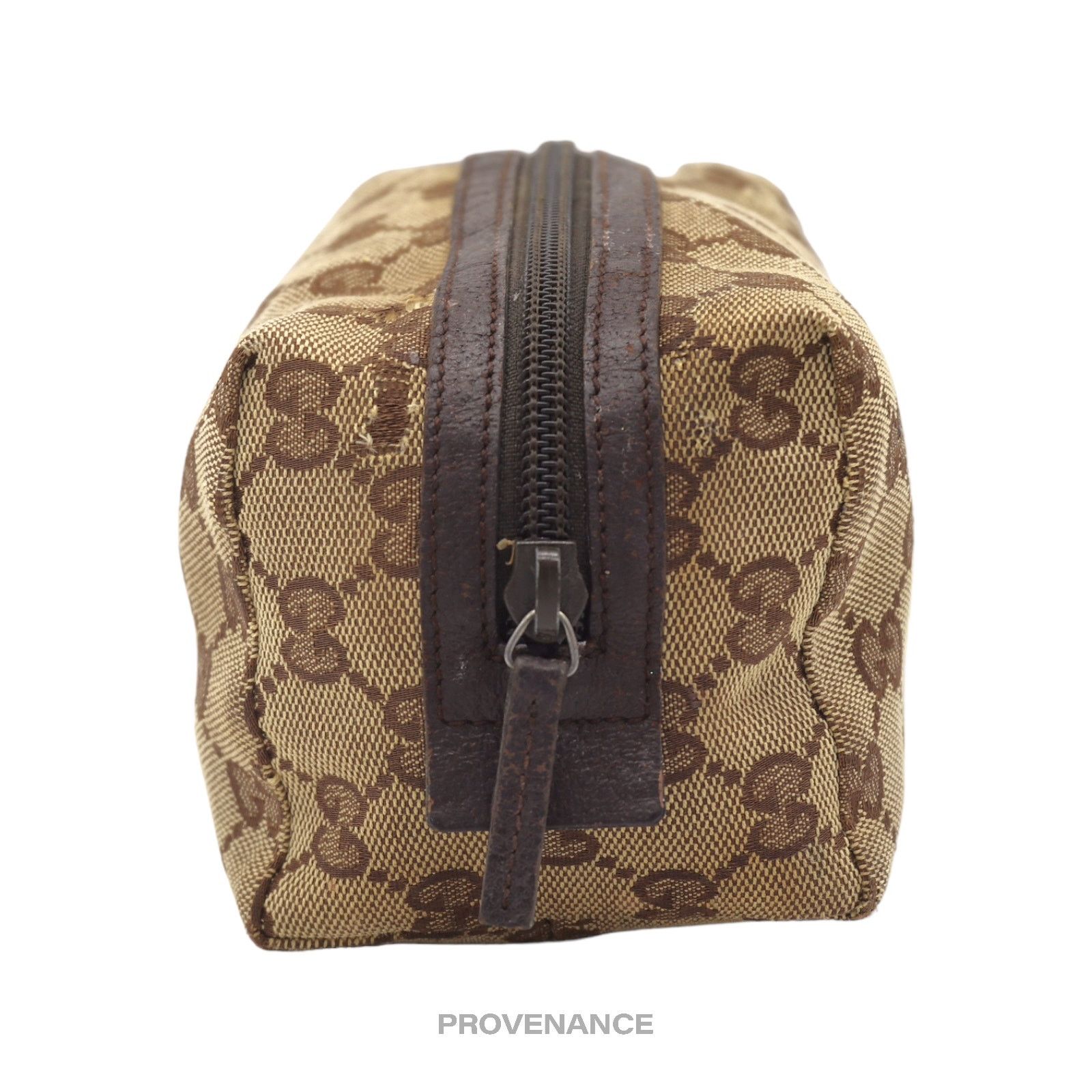 Gucci 🔴 Gucci Zip Pouch - GG Canvas Brown Size ONE SIZE - 6 Thumbnail