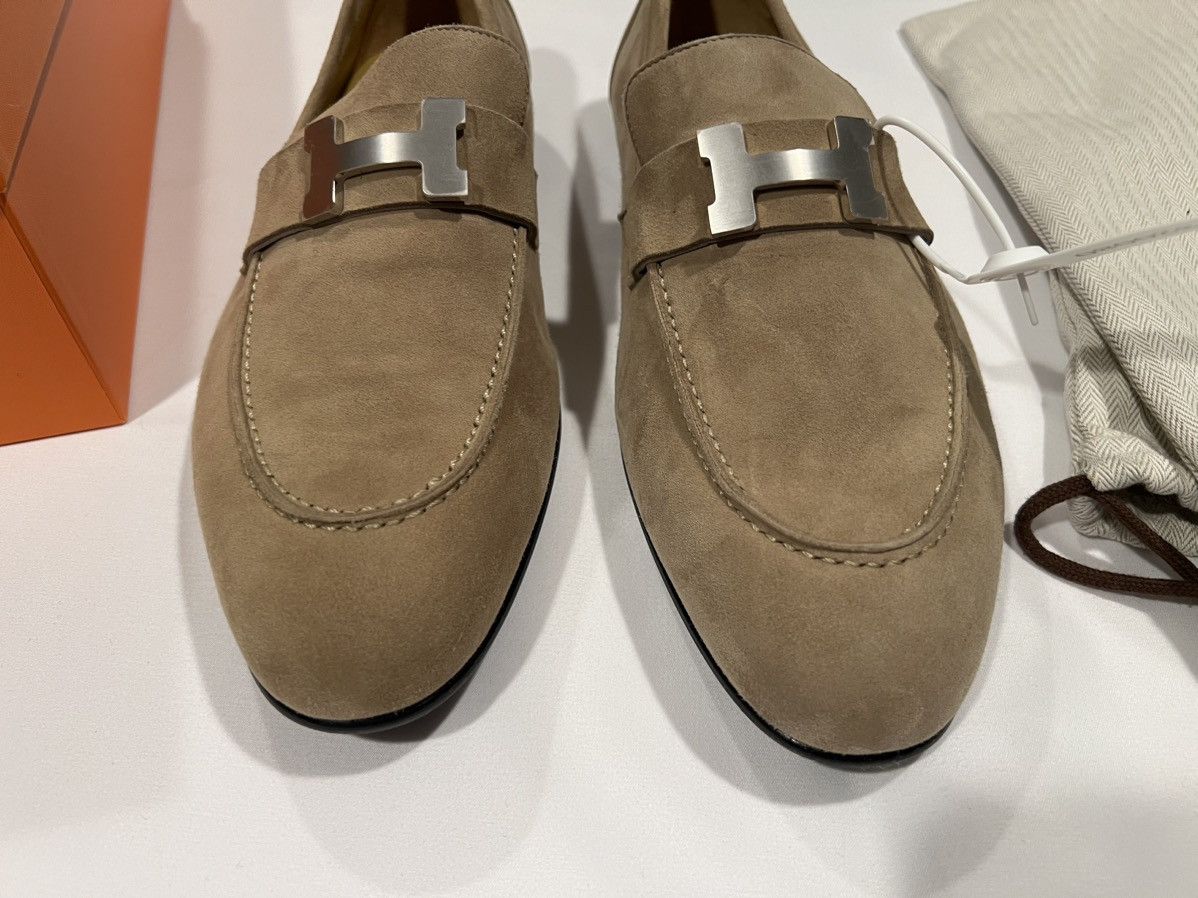 Hermes Hermes men’s suede loafers. 44/11. Size US 11 / EU 44 - 2 Thumbnail