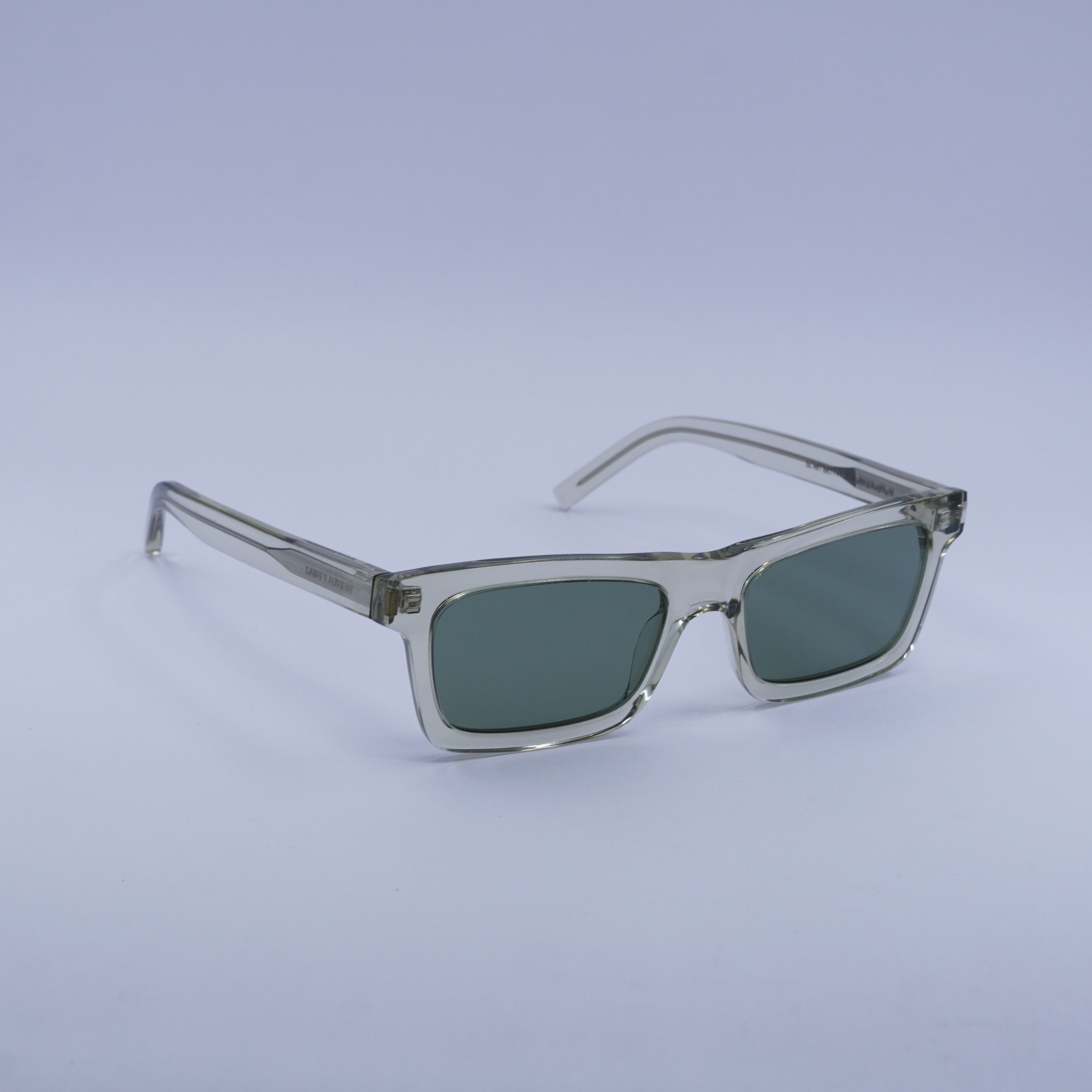 Saint Laurent Paris Saint Laurent SL461 BETTY 015 Sunglasses Green Rectangle Size ONE SIZE - 1 Thumbnail