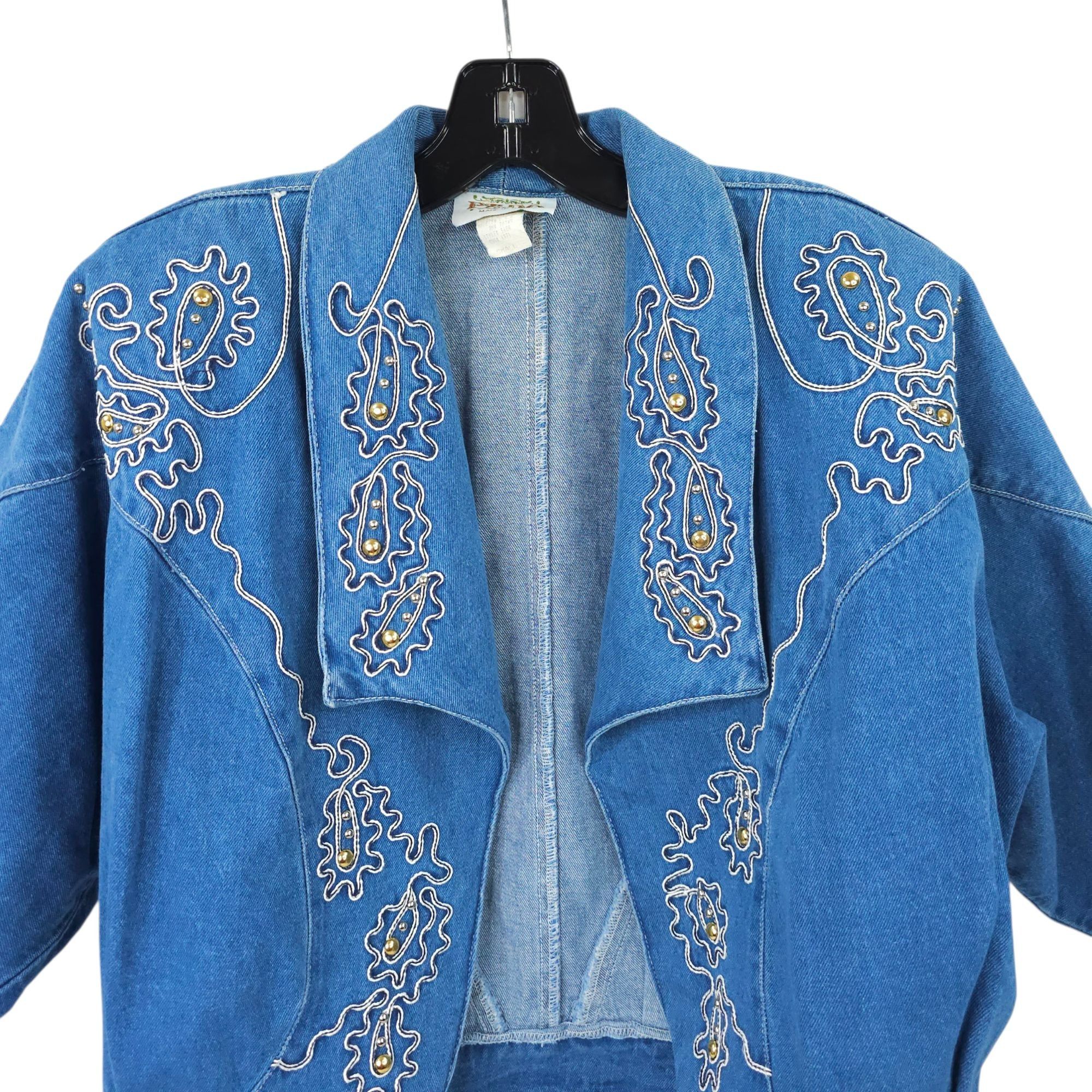 Other Pado Denim Western Jacket Womens S Vintage Embellished Open Size S / US 4 / IT 40 - 14 Thumbnail