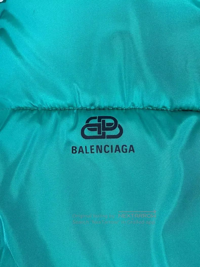 Balenciaga Balenciaga Green Puffer Jacket with Logo. Size US M / EU 48-50 / 2 - 2 Thumbnail