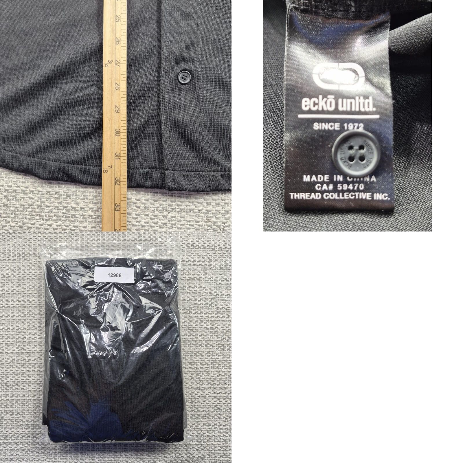 Ecko Unltd. Ecko Unltd Jersey Mens 2XL Black Button Baseball Since 1972 Graphic Logo Jersey 2XL Mens Black Graphic Print Sports Hip Hop 80s 90s Brand Clothing Size US XXL / EU 58 / 5 - 8 Thumbnail