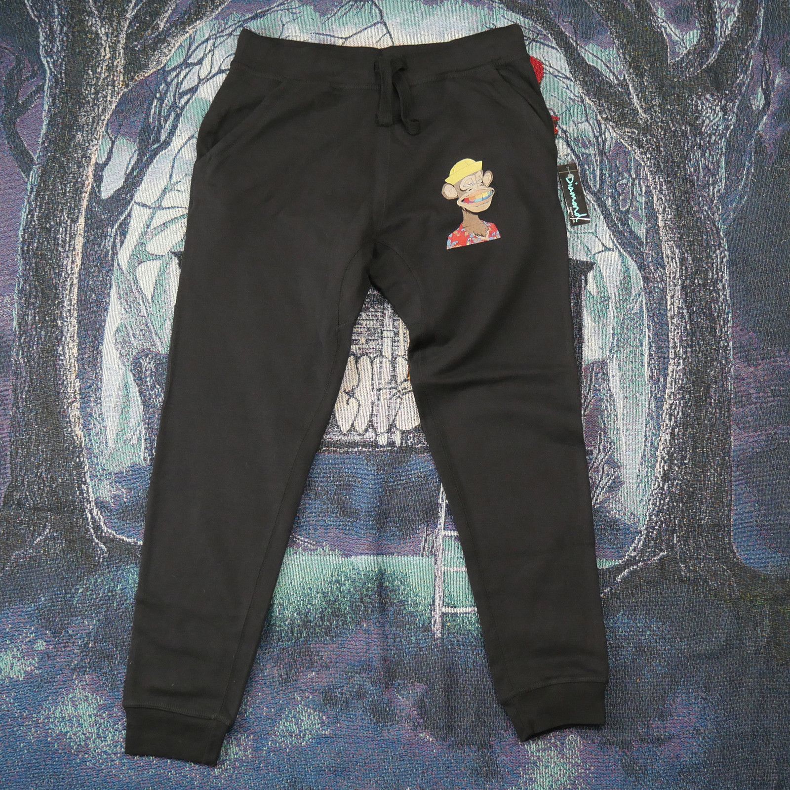 Diamond Supply Co. Diamond Supply Co x Bored Ape Rainbow Grill Sweatpants XL Size US 38 / EU 54 - 1 Thumbnail