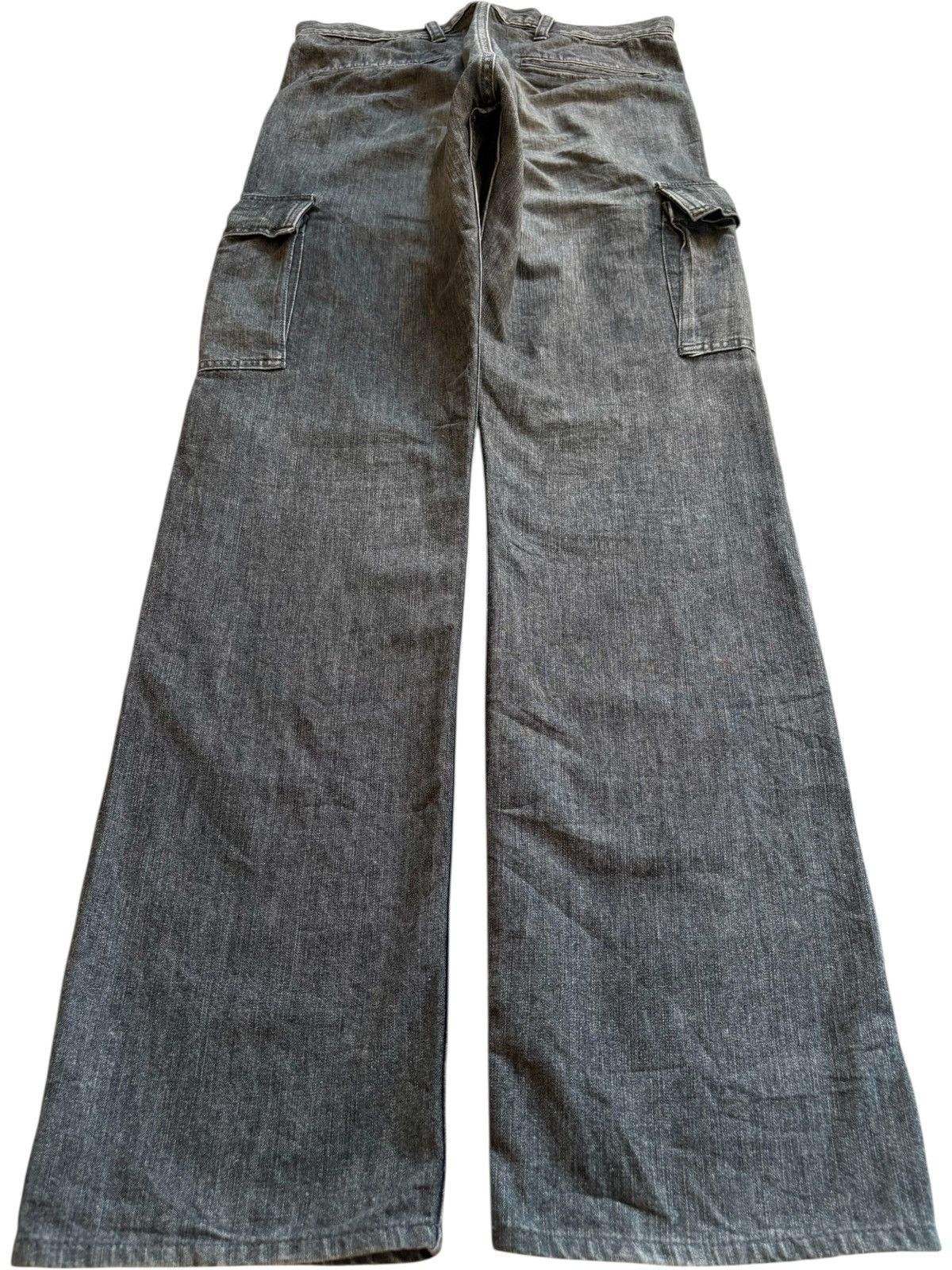 Full Count & Co. Vintage Full Count Button Fly Cargo Distress Rip Loose Jean Size US 30 / EU 46 - 2 Thumbnail