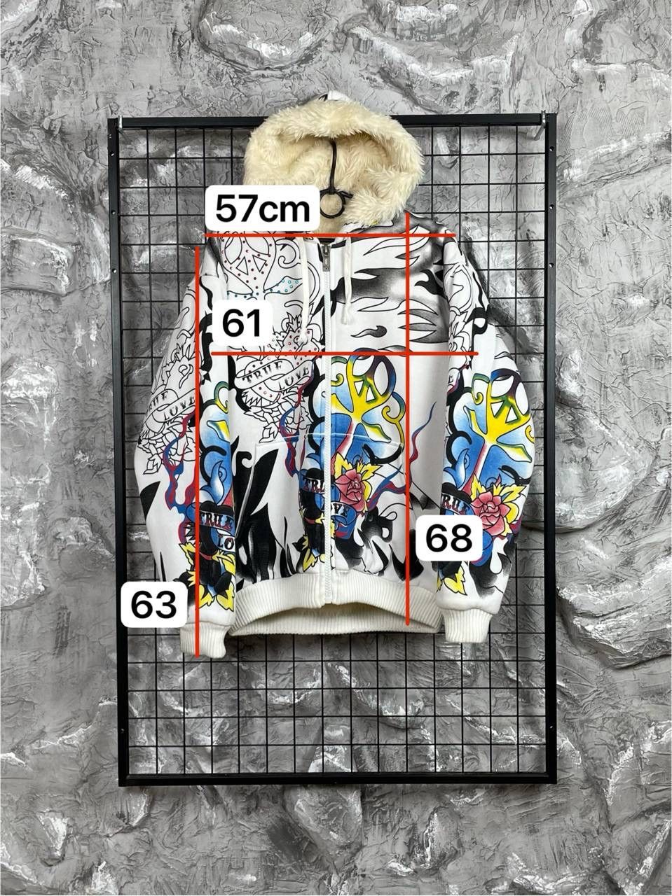 Ed Hardy Really Point Y2K Vintage Tattoo Fur Jacket Affliction Style Size US XL / EU 56 / 4 - 16 Thumbnail