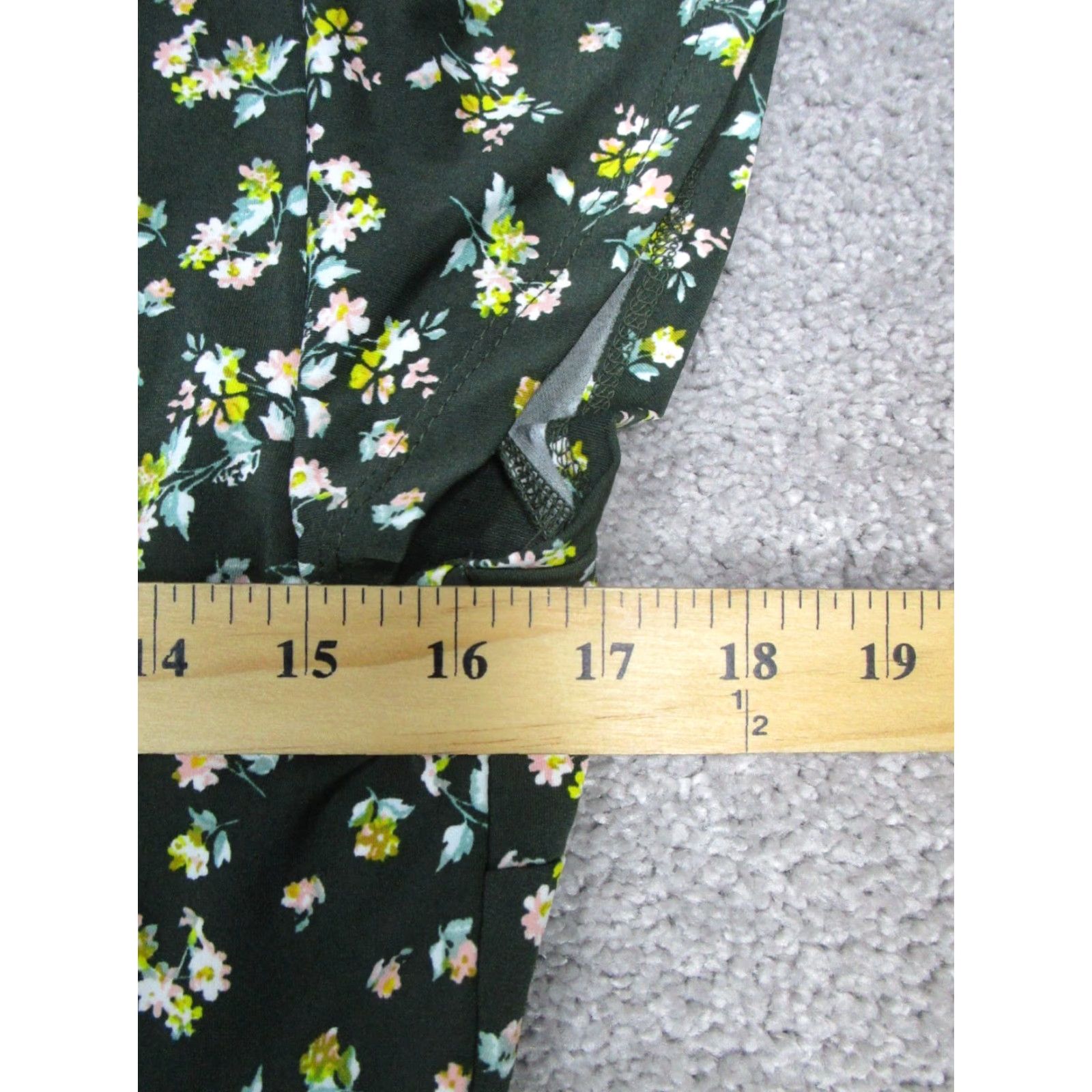 Loft VINTAGE Loft Women's Dress Sleeveless Summer Petite Green Floral A-Line Blouson 10 Small Womens Size L / US 10 / IT 46 - 7 Thumbnail
