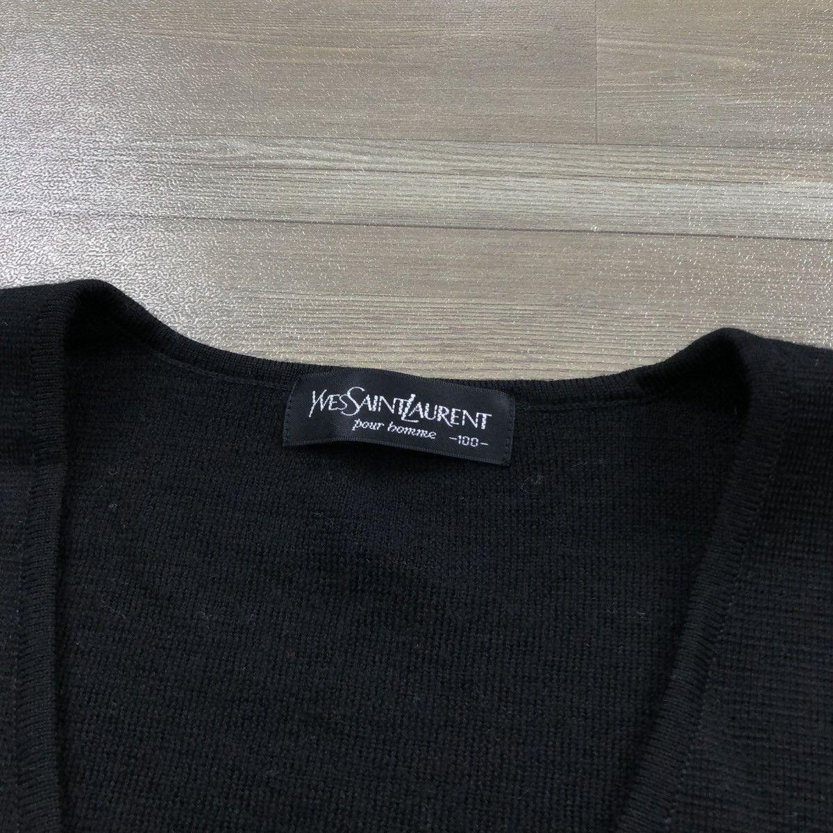 Yves Saint Laurent Vintage Yves Saint Laurent Pour Homme Knit Vest Black Luxury Size US L / EU 52-54 / 3 - 9 Thumbnail