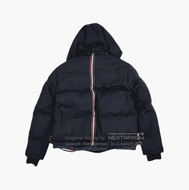 Thom Browne Thom Browne Navy Hooded Down Jacket. Size US XXL / EU 58 / 5 - 3 Thumbnail