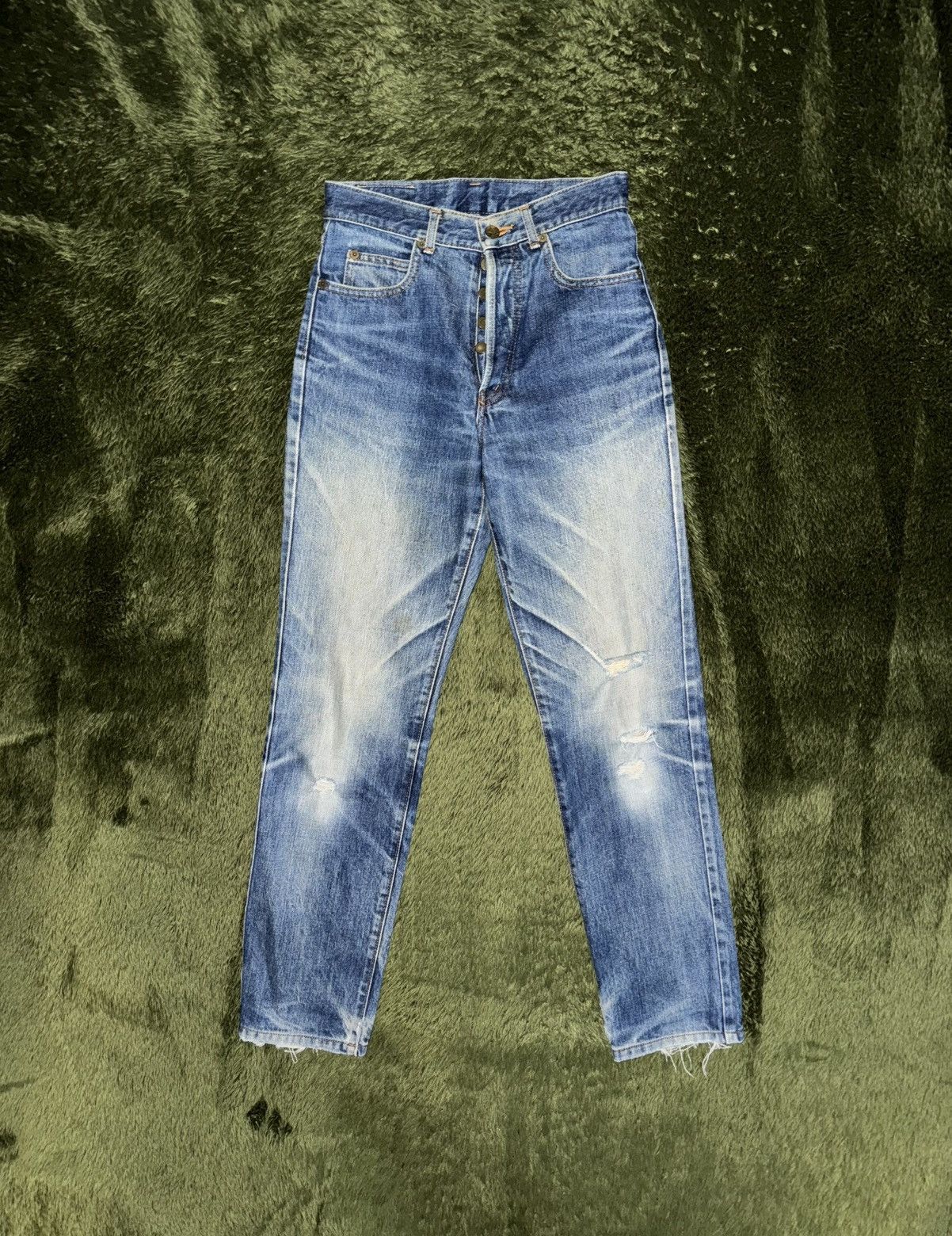 90s Kenzo Jeans Button Fly Vintage Washed Denim Pants