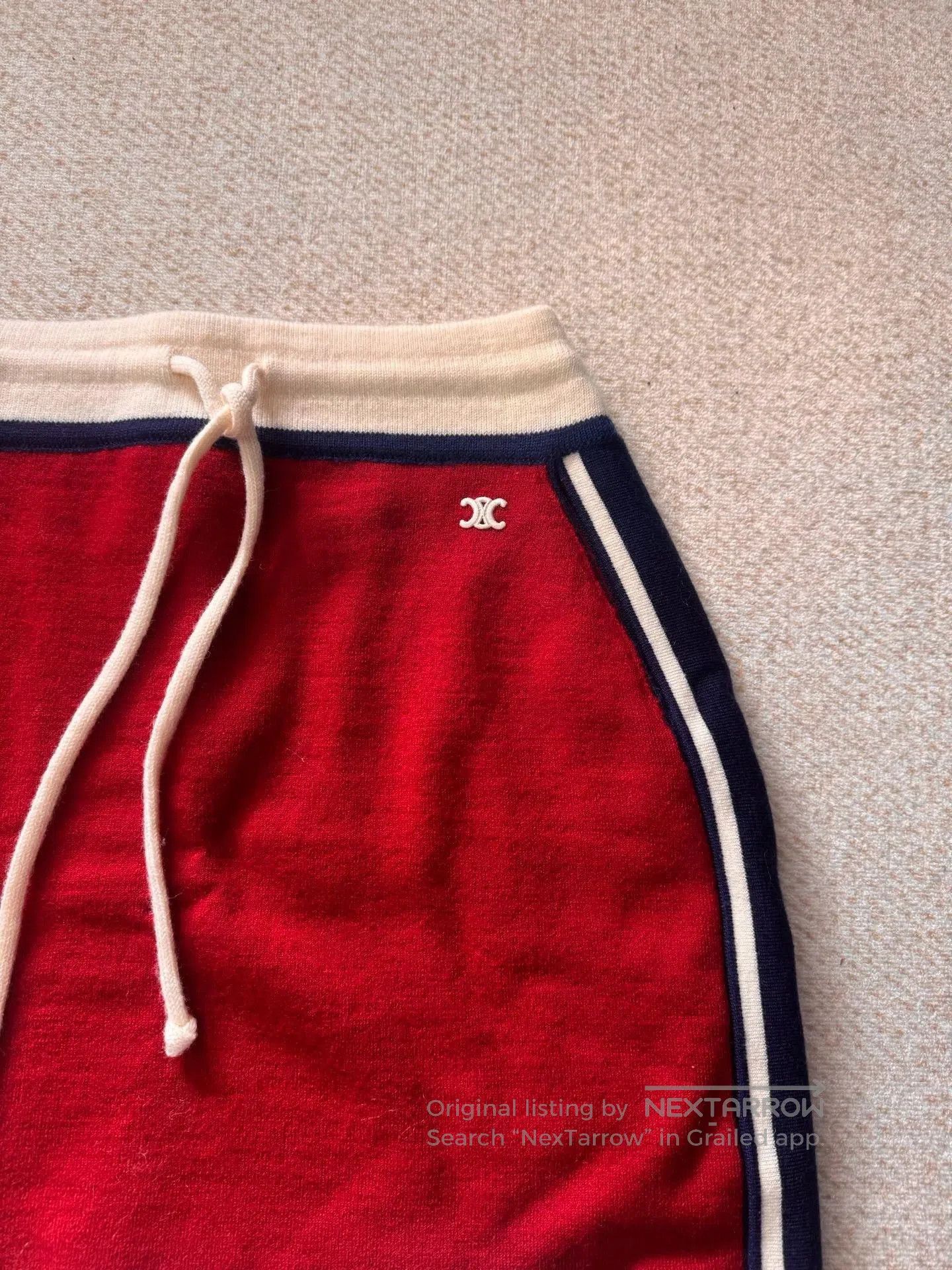Celine Celine Women's Striped Logo Short Skirt. Size 33" - 3 Thumbnail