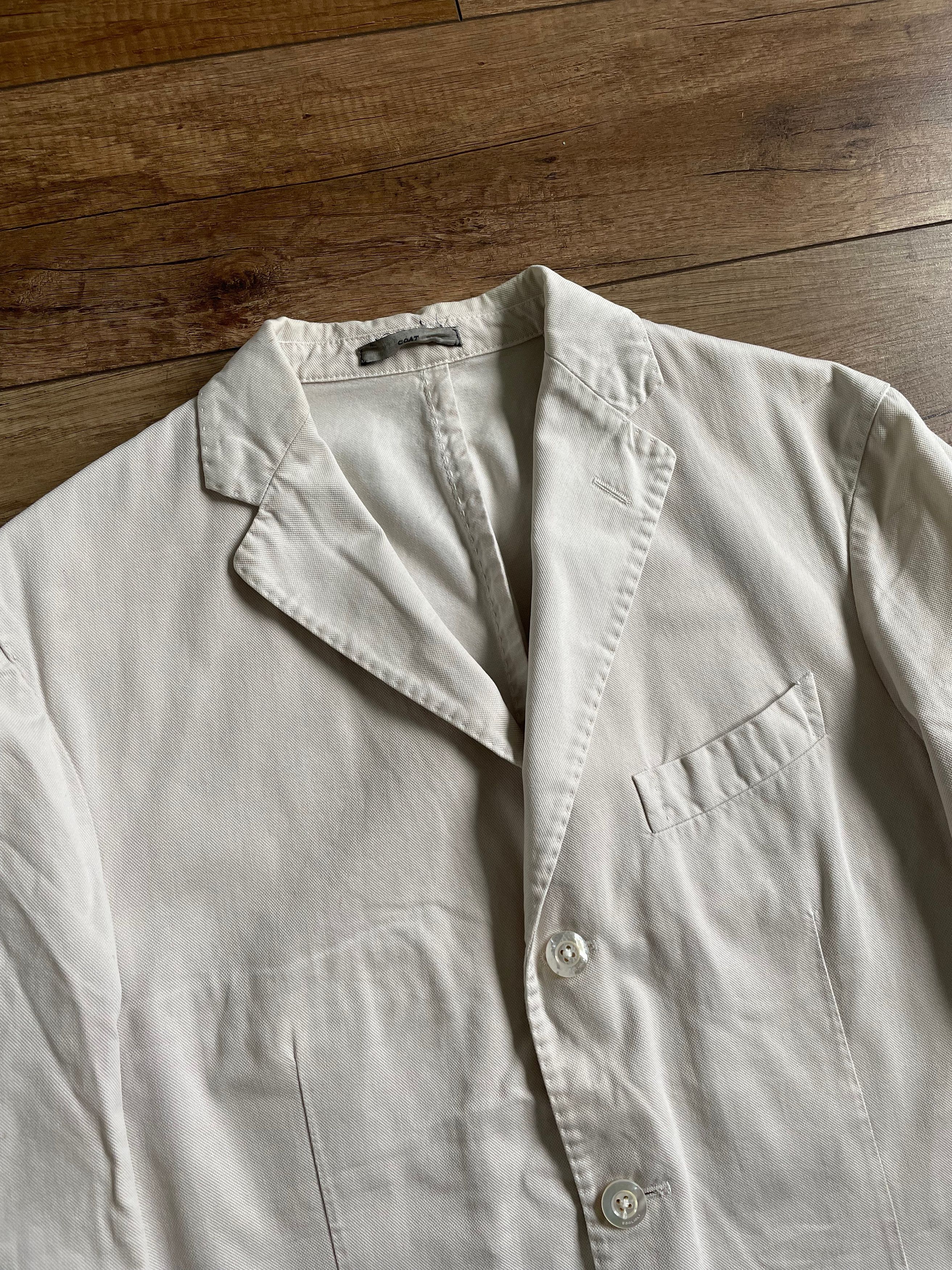 Boglioli Boglioli Unstructured Cotton Blazer Cream sz.50R Size 50R - 4 Thumbnail
