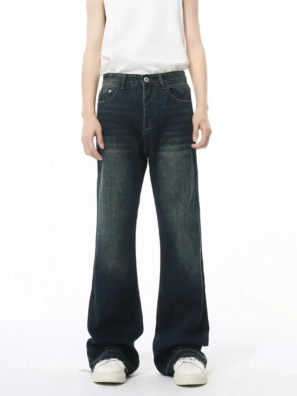 Japanese Brand Retro loose casual micro flared jeans Size US 32 / EU 48 - 4 Thumbnail