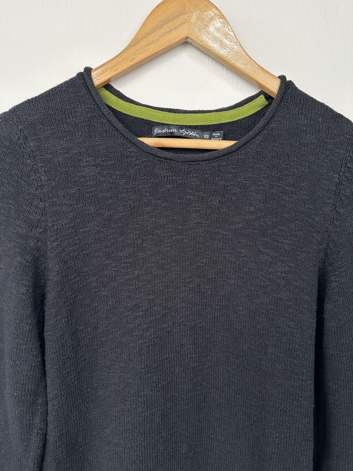 Gudrun Sjoden GUDRUN SJODEN 100% Organic Cotton Black Basic Sweater Size XS / US 0-2 / IT 36-38 - 3 Thumbnail
