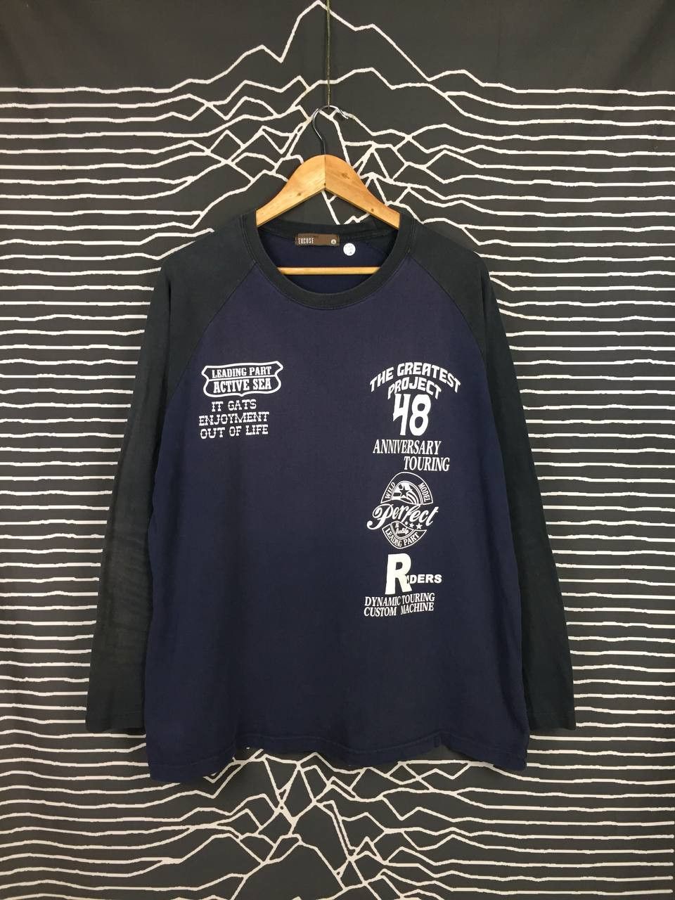 Japanese Brand × Vintage EXCUSE Dynamic Touring Custom Machine Raglan Tee Size US XXL / EU 58 / 5 - 2 Thumbnail