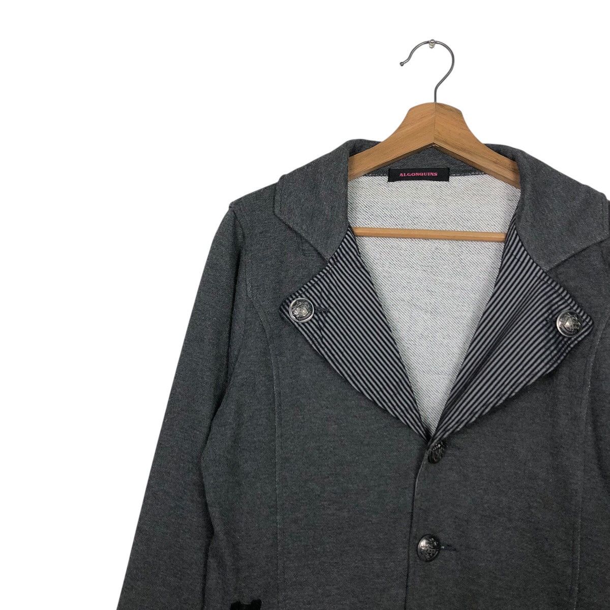 Hysteric Glamour 📌Cropped Biker Jacket Double Collar Algonquins Rich Grey Size US M / EU 48-50 / 2 - 8 Thumbnail