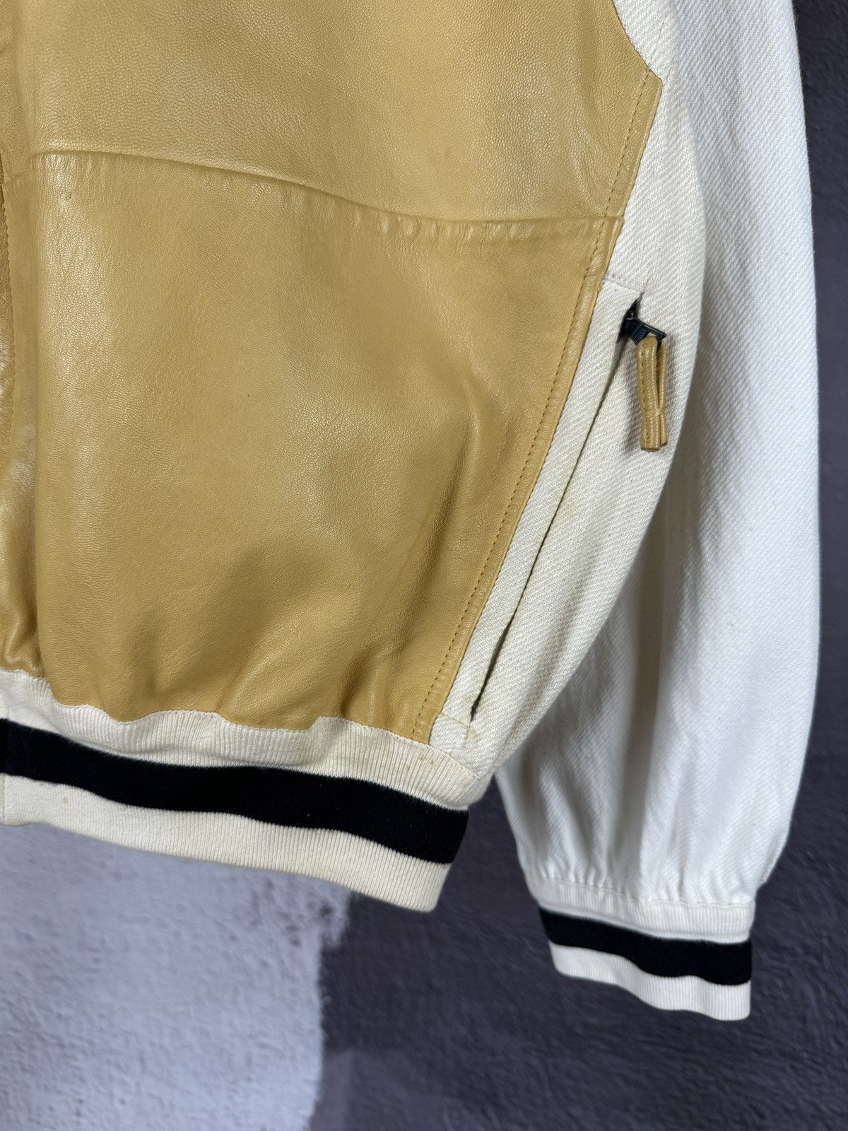 GF Ferre Gianfranco Ferre leather canvas made in Italy jacket rare Size US M / EU 48-50 / 2 - 6 Thumbnail