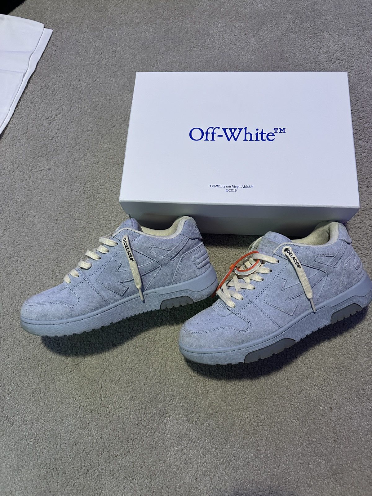 Off White Out of Office (Light Blue Suede)