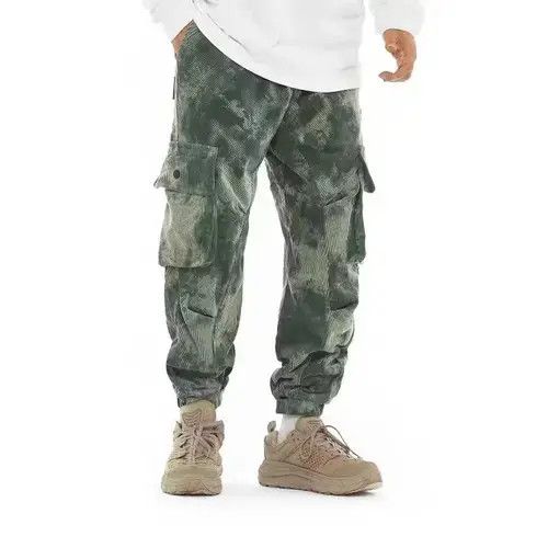 Jean 20AW Indigo Union Japan Green Corduroy Faded Jogger Pants Size US 32 / EU 48 - 3 Thumbnail