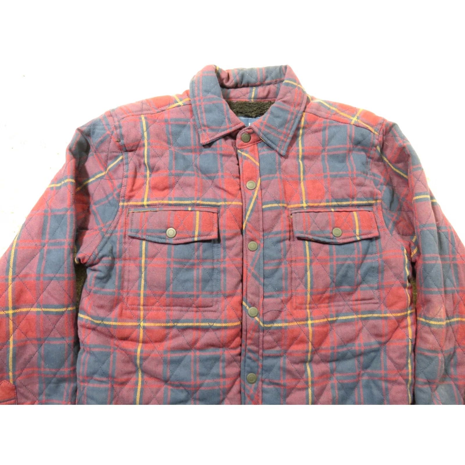 George George Shirt Jacket Plaid Multicolor Men Small 34-36 Sherpa Lined Flannel Button-Up Long Sleeve Winter Fall Spring Casual Workwear Travel Size US S / EU 44-46 / 1 - 3 Thumbnail