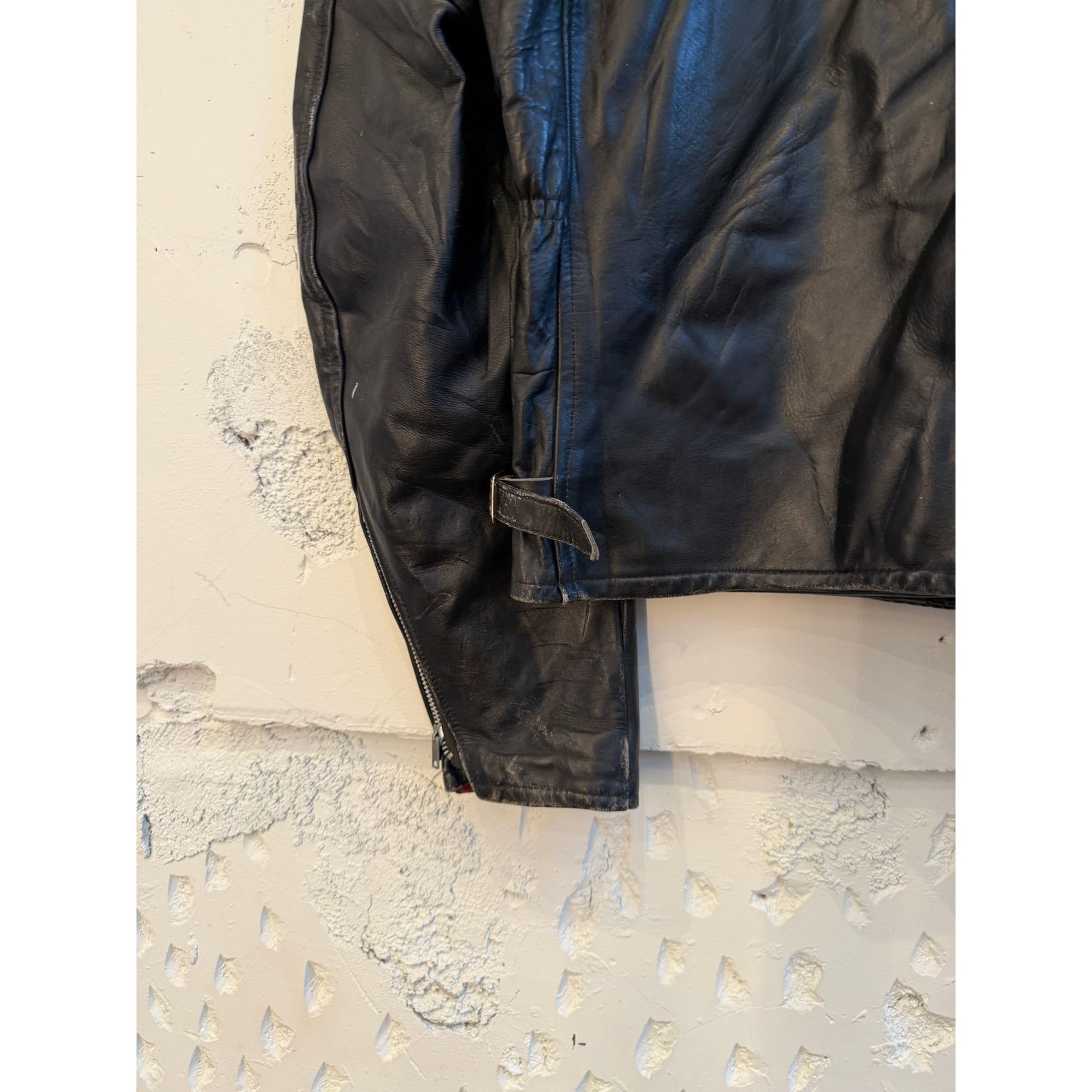 Vintage Vintage Herm's Leather Togs Black Leather Moto Jacket Size US L / EU 52-54 / 3 - 11 Thumbnail
