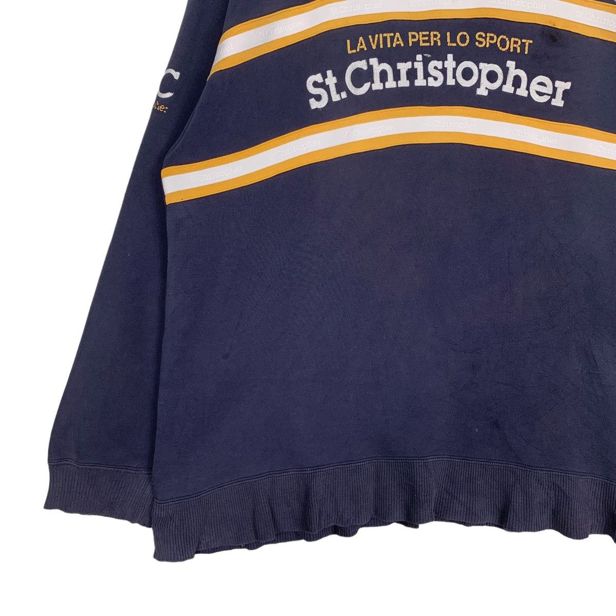 Vintage ST. CHRISTOPHER Embroidery Logo Half Zip Sweater #0960-C43 Size US L / EU 52-54 / 3 - 3 Thumbnail