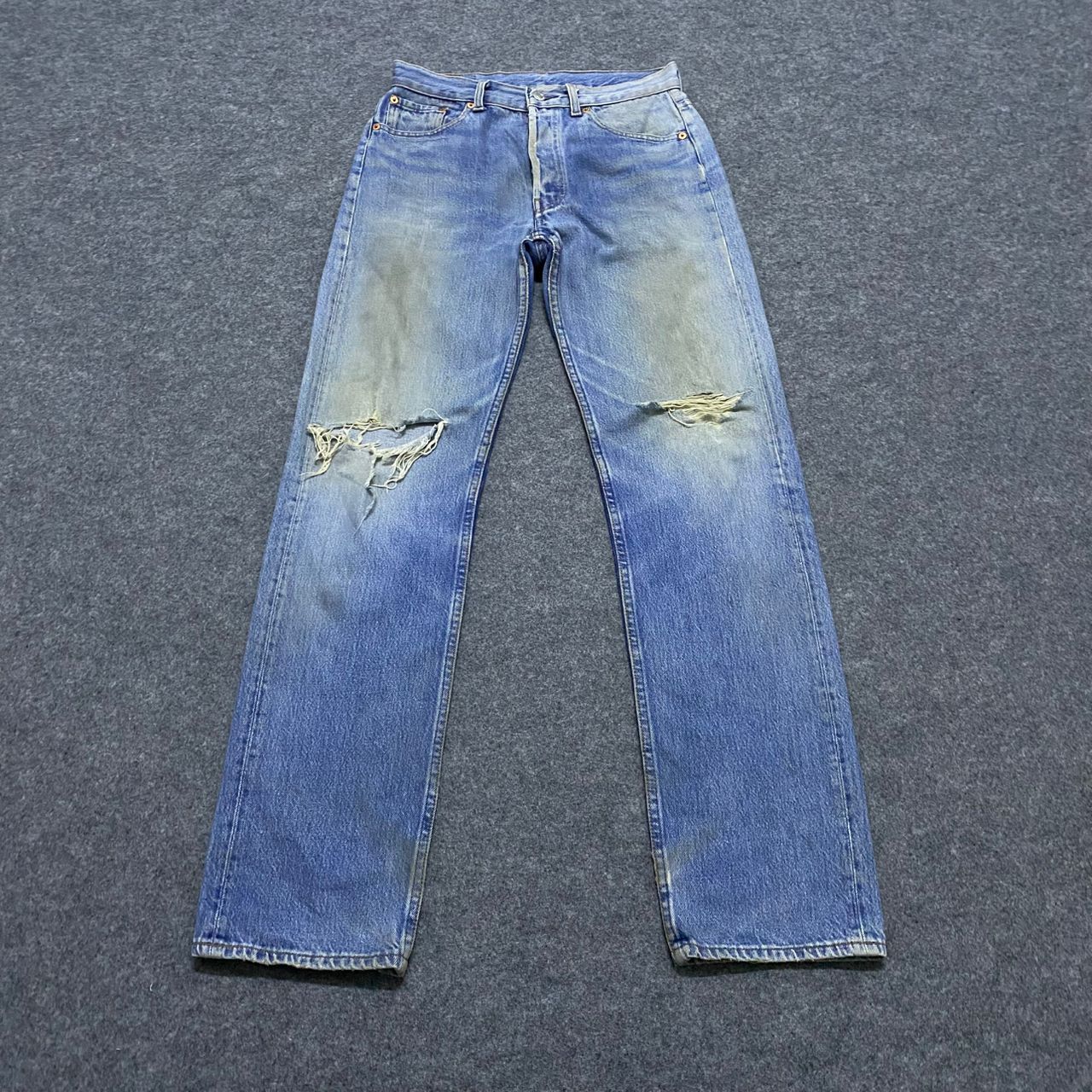 Levi's 💥Vintage Levis 501xx Distressed Denim Kurt Cobain Style s Size US 29 - 1 Thumbnail