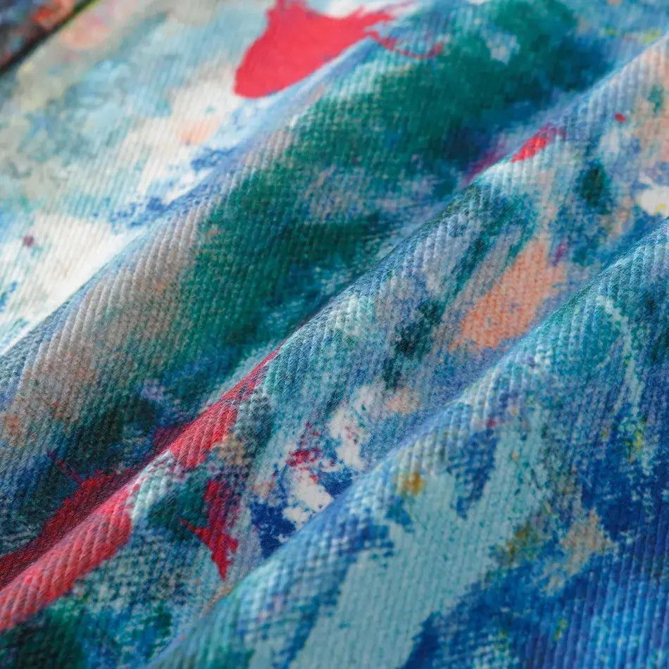 Japanese Brand Retro loose straight leg wide leg tie dye jeans Size US 32 / EU 48 - 2 Thumbnail