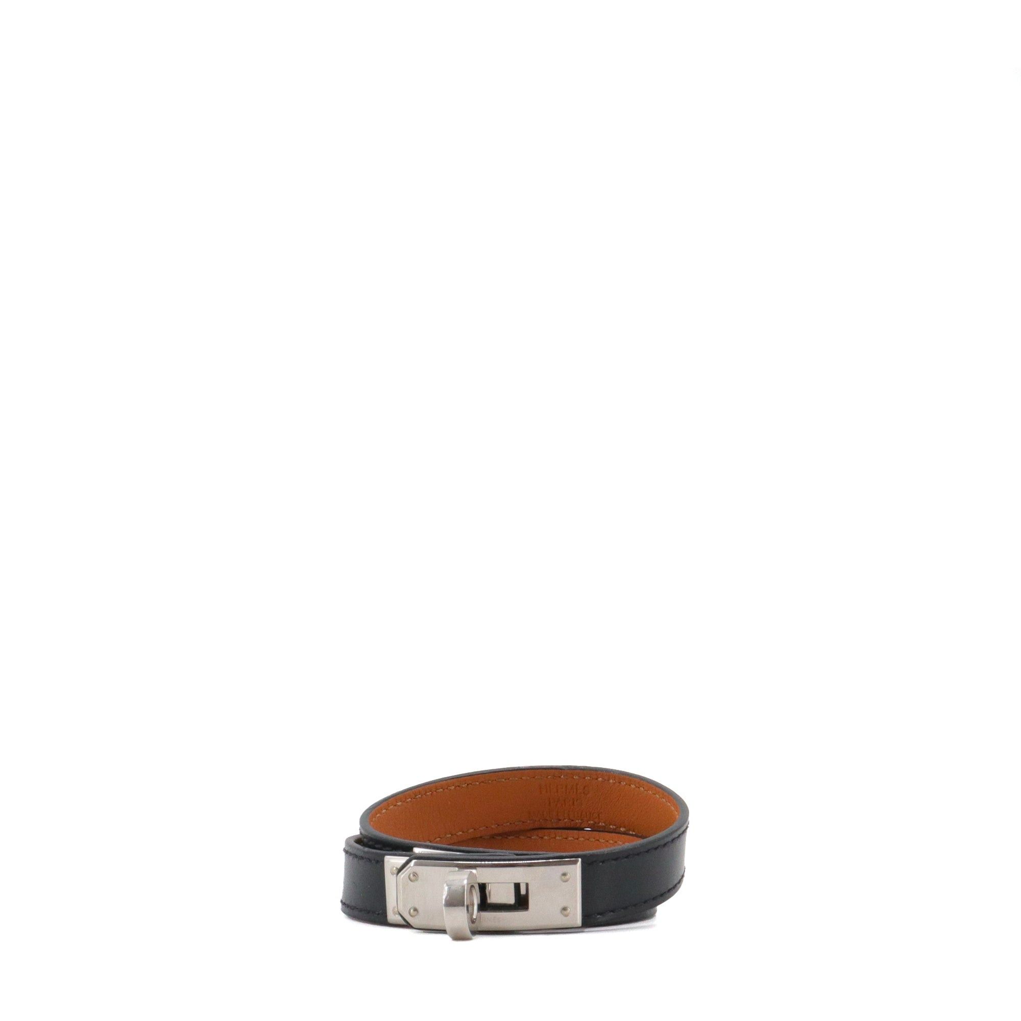 Hermes HERMÈS - Hermès Kelly double-wrap bracelet in black leather (S) Size ONE SIZE - 1 Thumbnail
