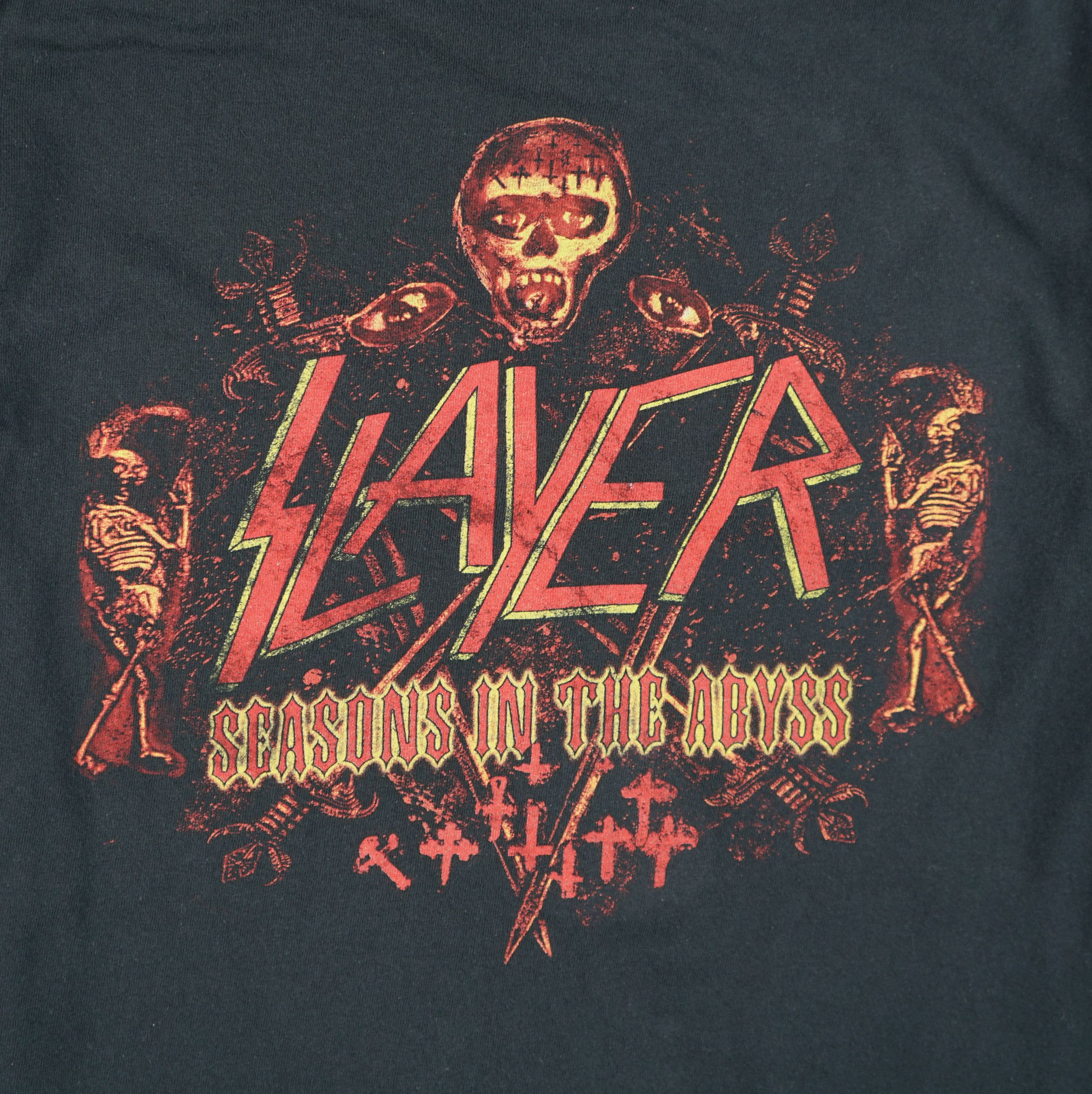 Band Tees × Vintage Vintage 2010s Slayer Concert T-Shirt Seasons in the Abyss Size US S / EU 44-46 / 1 - 8 Thumbnail