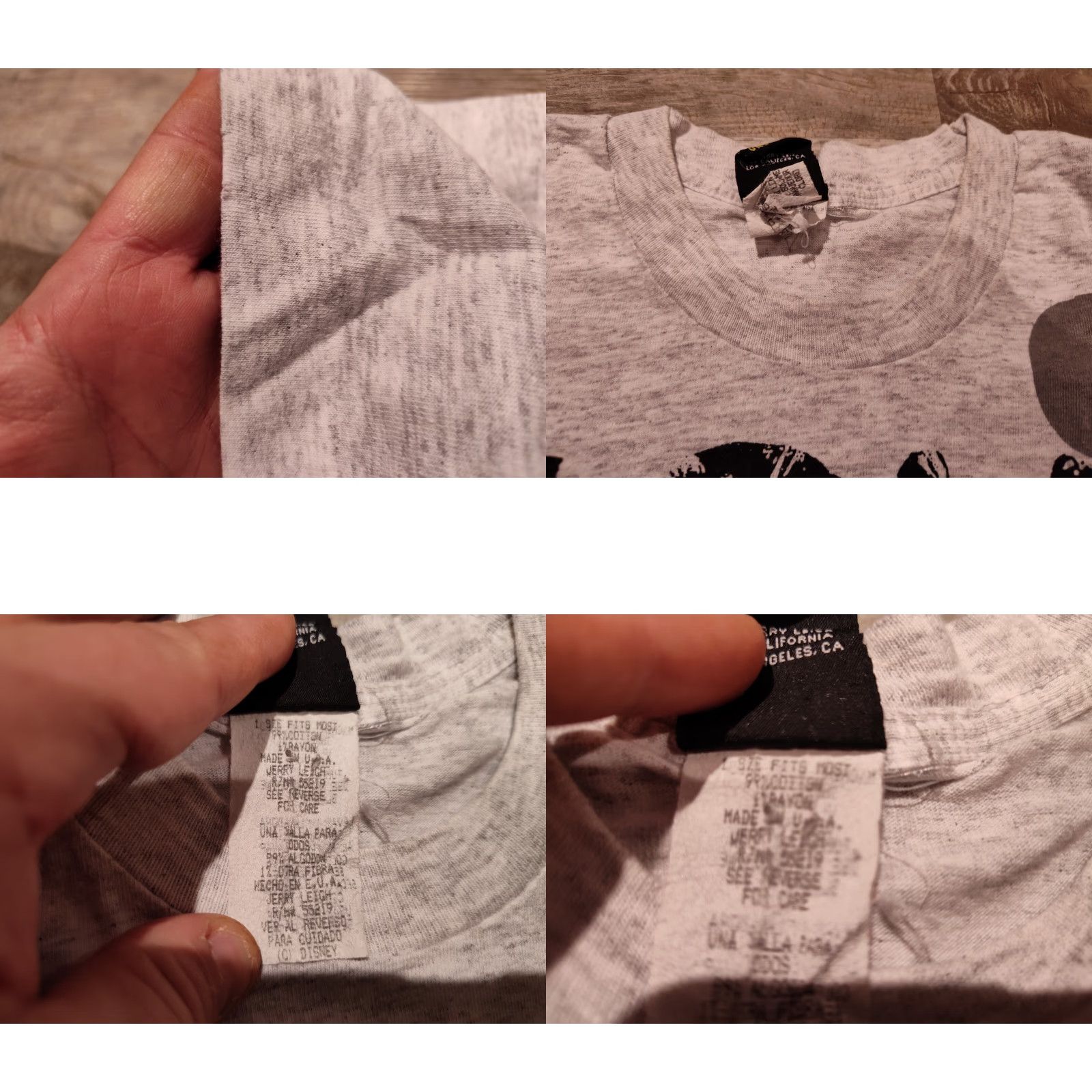 Mickey Unlimited VINTAGE 90s Mickey Mouse Disney T-Shirt Made in USA Gray XL Graphic Print Mens Size US XL / EU 56 / 4 - 8 Thumbnail