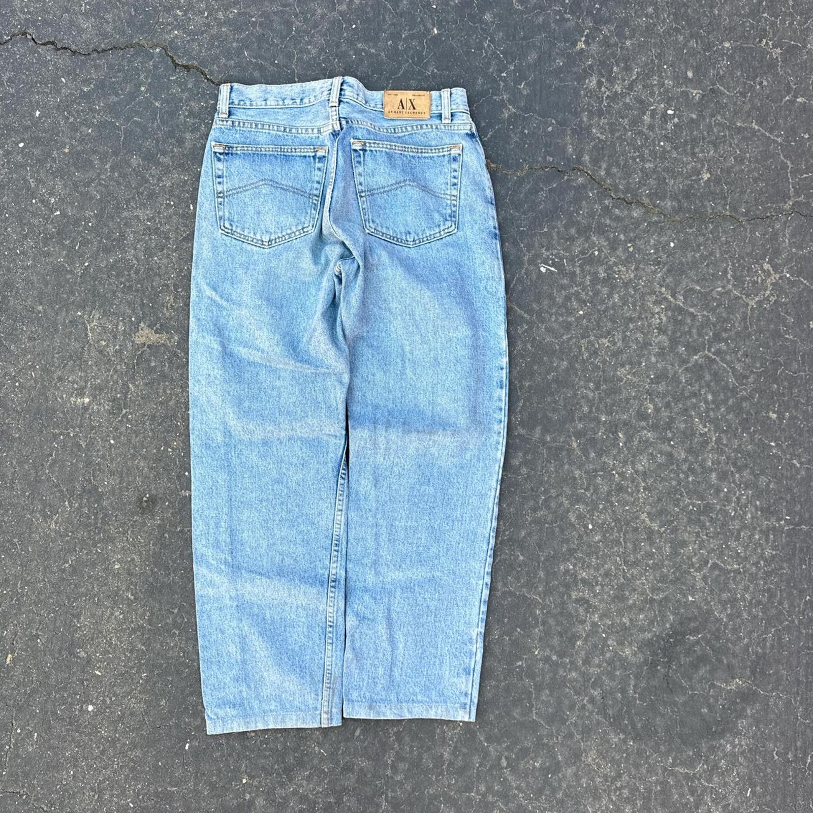Armani Exchange Vintage 90s Men’s Armani Exchange Light Wash Jeans – 32x32 Size US 32 / EU 48 - 3 Thumbnail