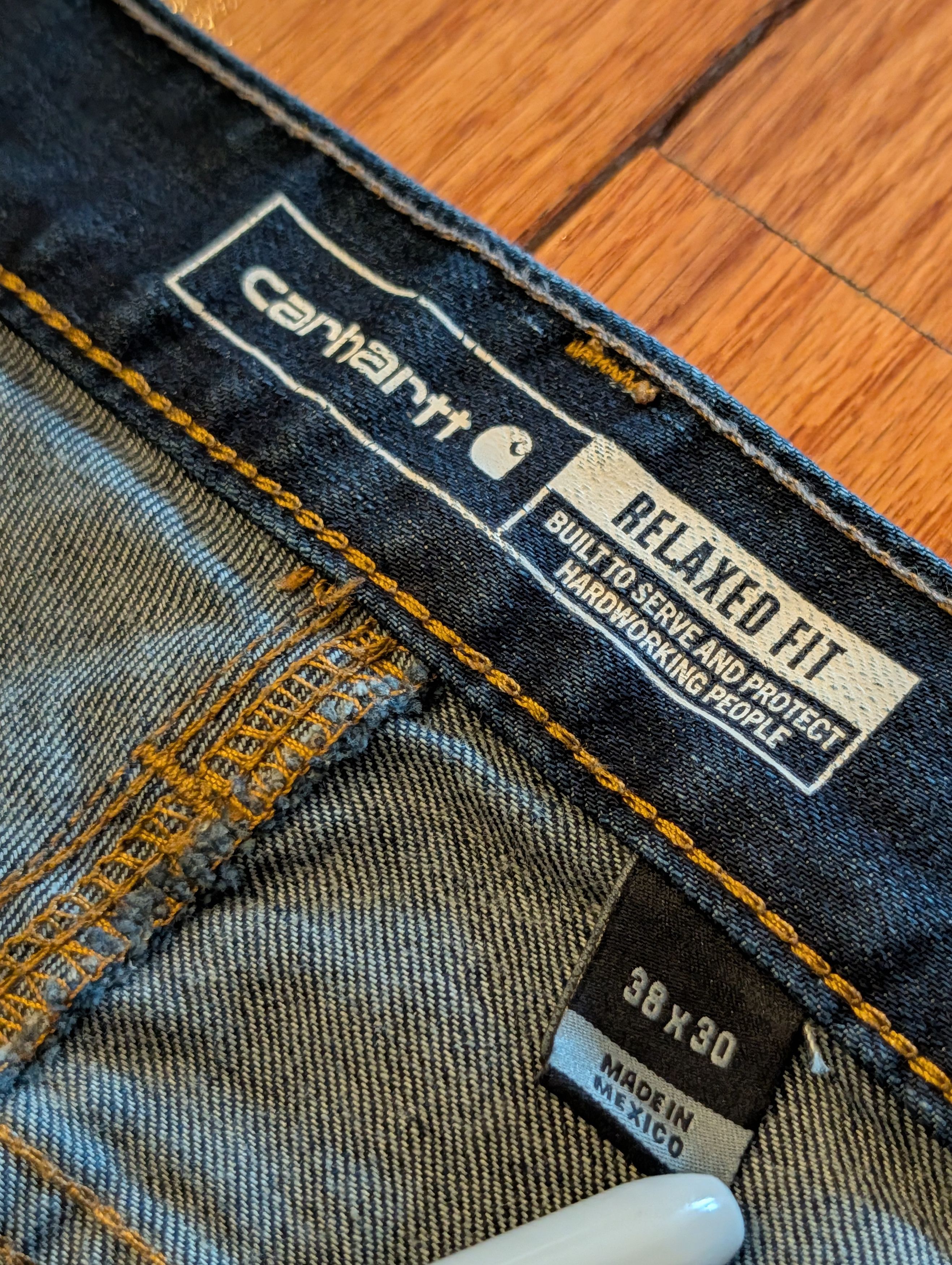 Carhartt Carhartt Relaxed Fit Dark Wash Denim Jeans Men's 38x30 Size US 38 / EU 54 - 4 Thumbnail