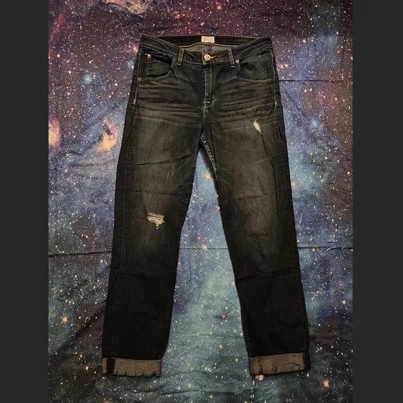 Hudson Hudson Jeans Bacara Crop Straight Leg Cuffed Jeans Size 31" - 1 Thumbnail