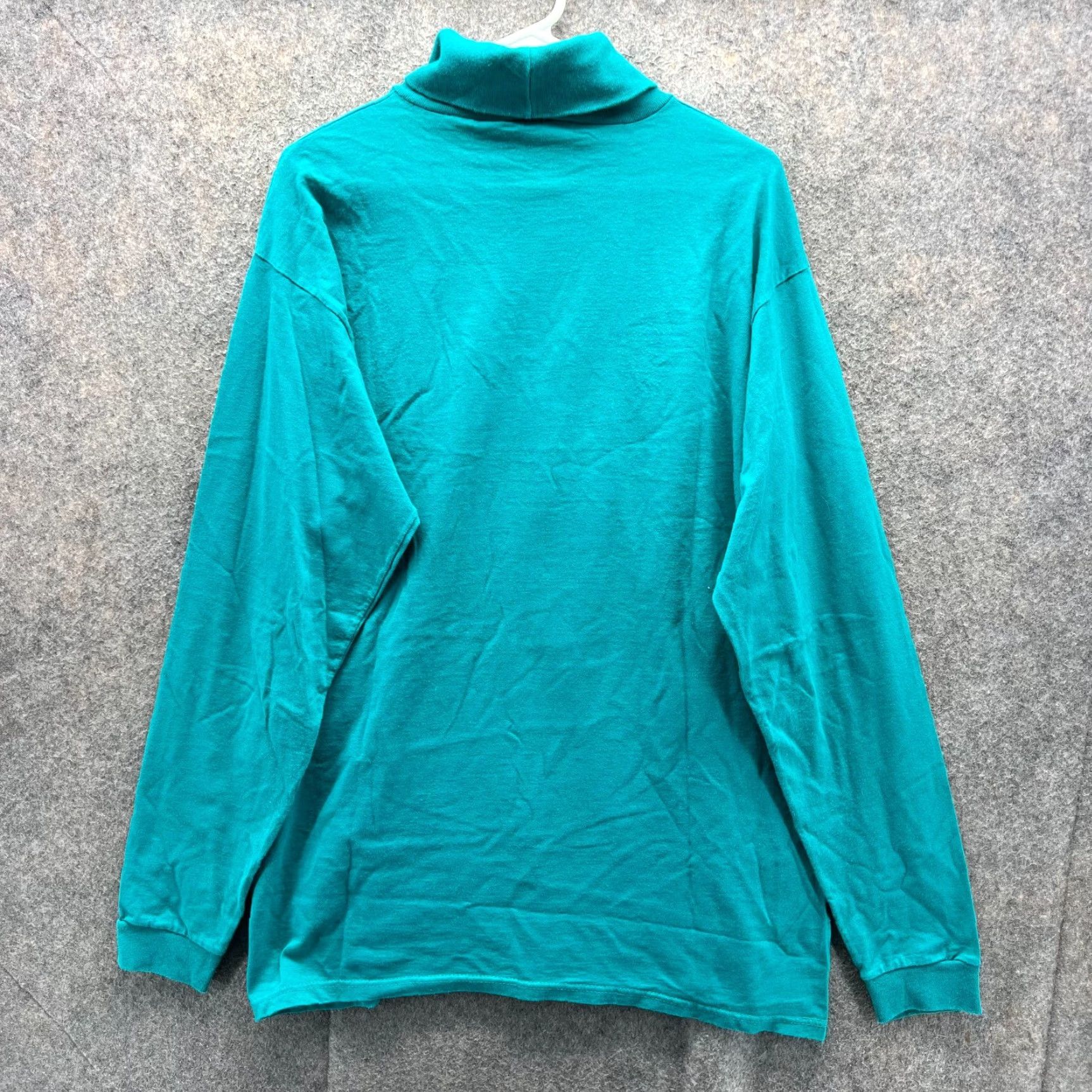 Adidas VINTAGE Adidas Sweater Mens Large Teal Blue Pullover Fleece Turtle Neck Y2K USA Size US L / EU 52-54 / 3 - 7 Thumbnail
