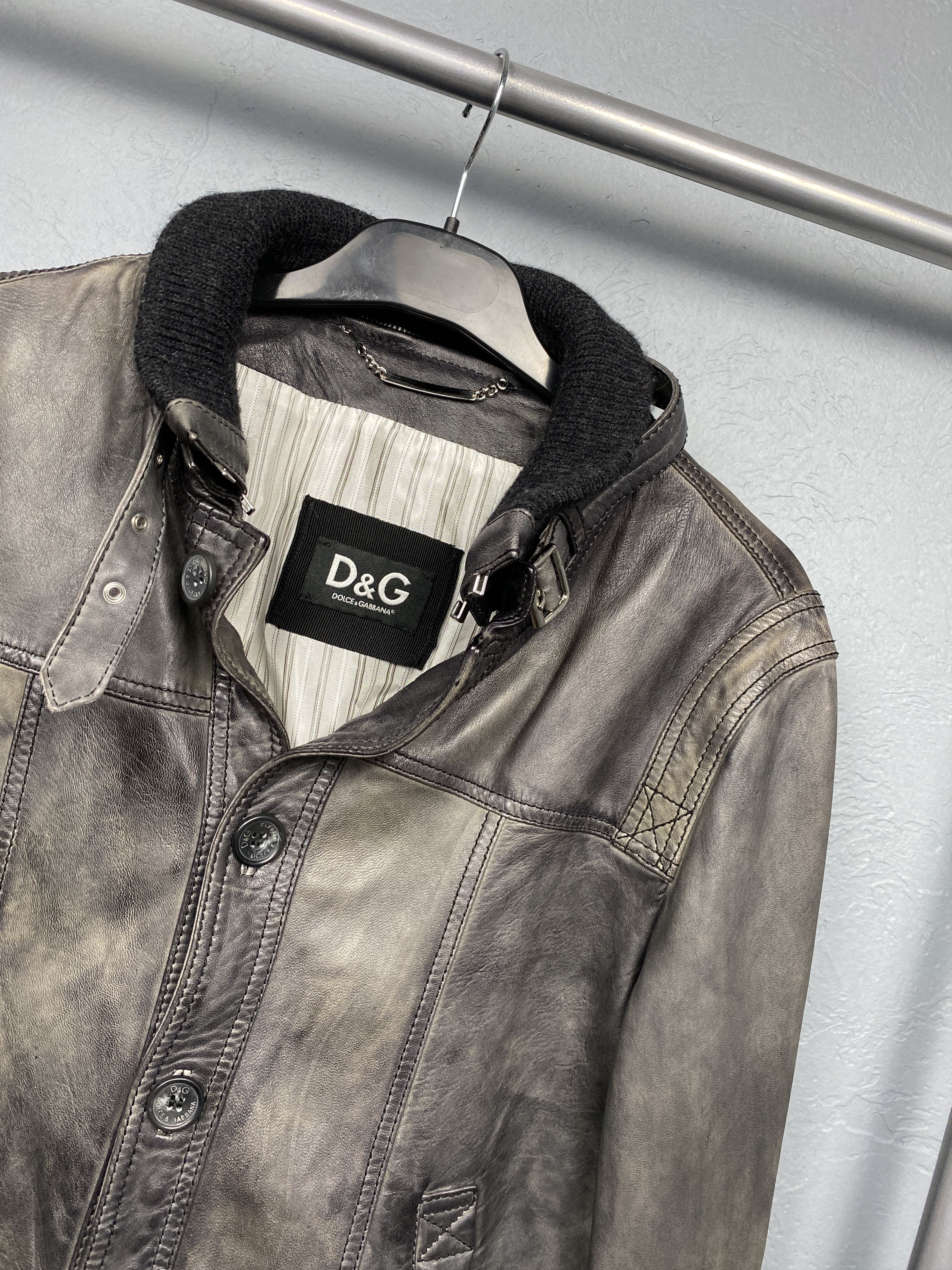 Dolce & Gabbana Dolce & Gabbana Vintage Mens Leather Jacket Size US M / EU 48-50 / 2 - 2 Thumbnail