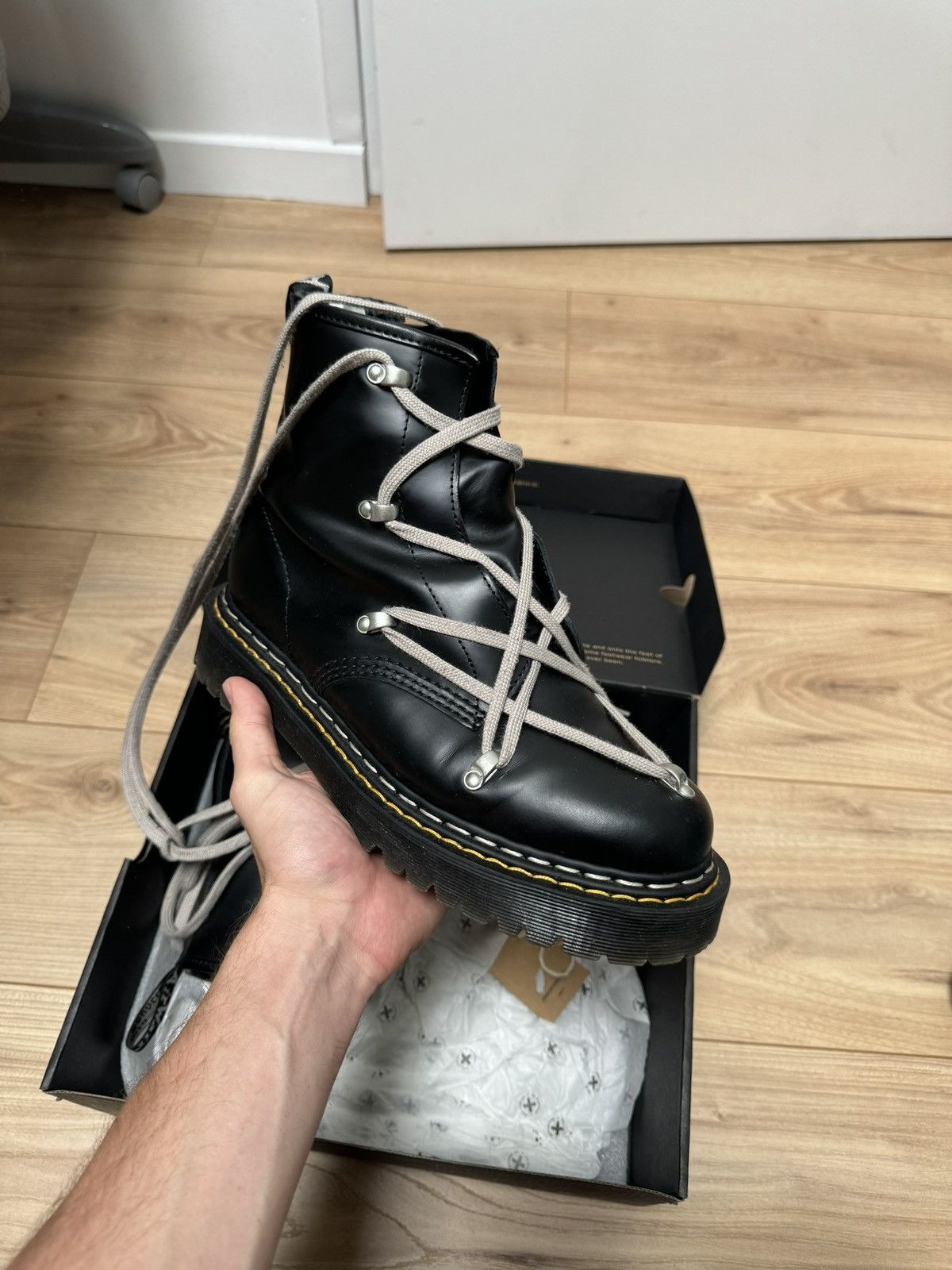 Dr. Martens × Rick Owens Dr Martens x Rick Owens 1460 BOOTS Size US 8 / EU 41 - 1 Thumbnail