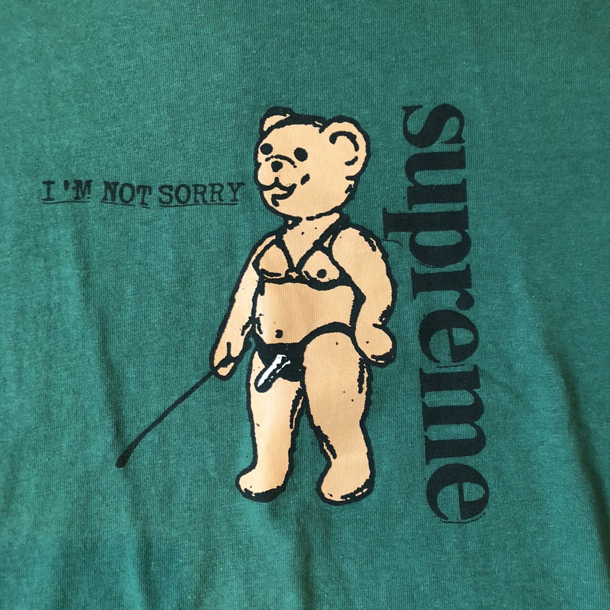 Supreme Supreme SS21 Not Sorry Tee Green Size US M / EU 48-50 / 2 - 2 Thumbnail