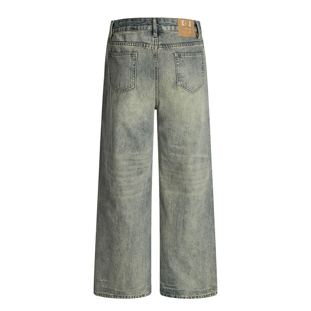 Japanese Brand × Jean Men's all-match loose punk distressed washed jeans Size US 32 / EU 48 - 2 Thumbnail