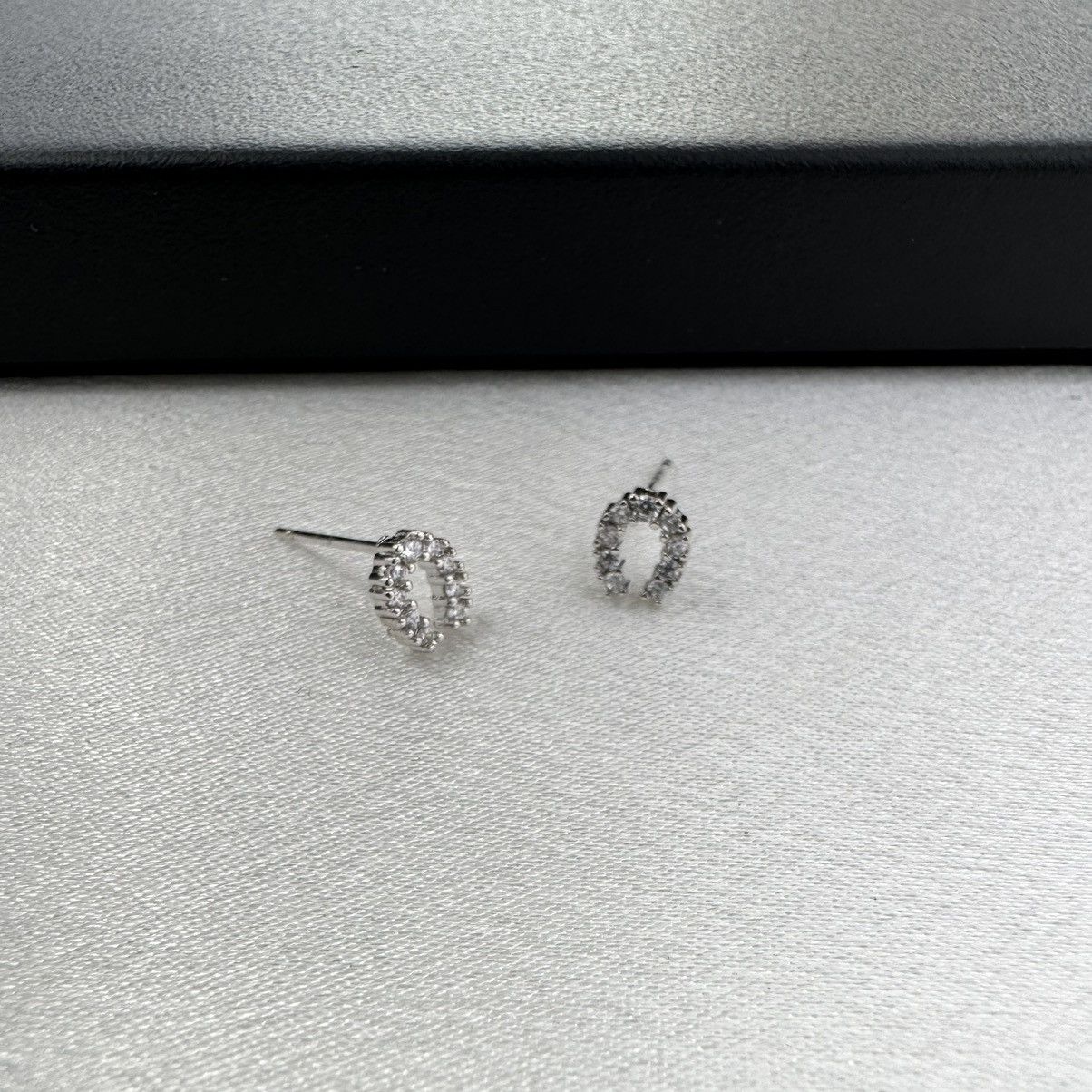 Designer CZ Tiny Horseshoe Stud Earrings for Women Size ONE SIZE - 2 Thumbnail
