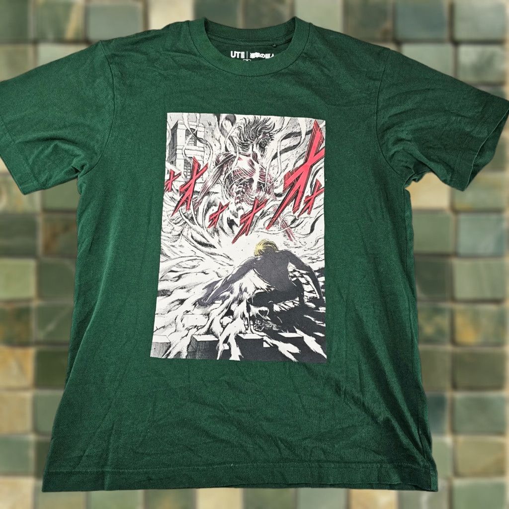 Uniqlo UT x Attack on Titan Uniqlo Shirt XS Gardens Green Graphic Tee Limited Japan Manga Anime Logo Crew Neck Short Sleeve Men Size US XS / EU 42 / 0 - 1 Thumbnail