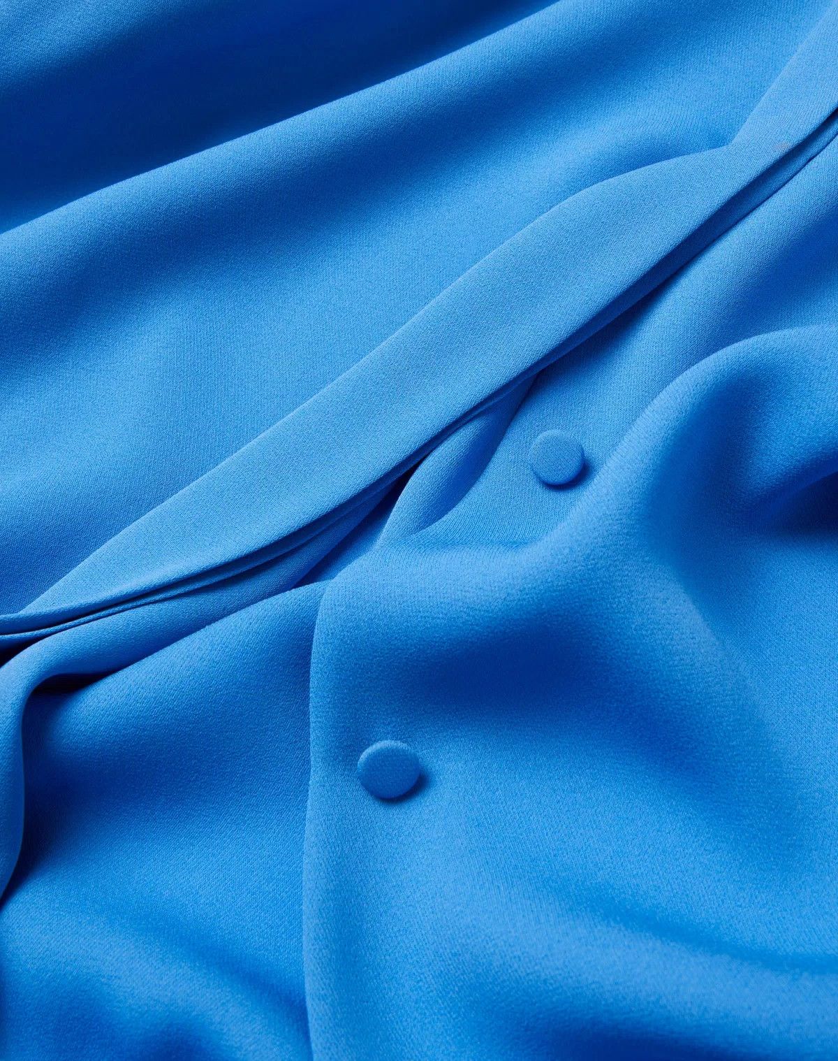 Valentino o1s1wg110426 Georgette Blouse in Blue Size XS / US 0-2 / IT 36-38 - 4 Thumbnail