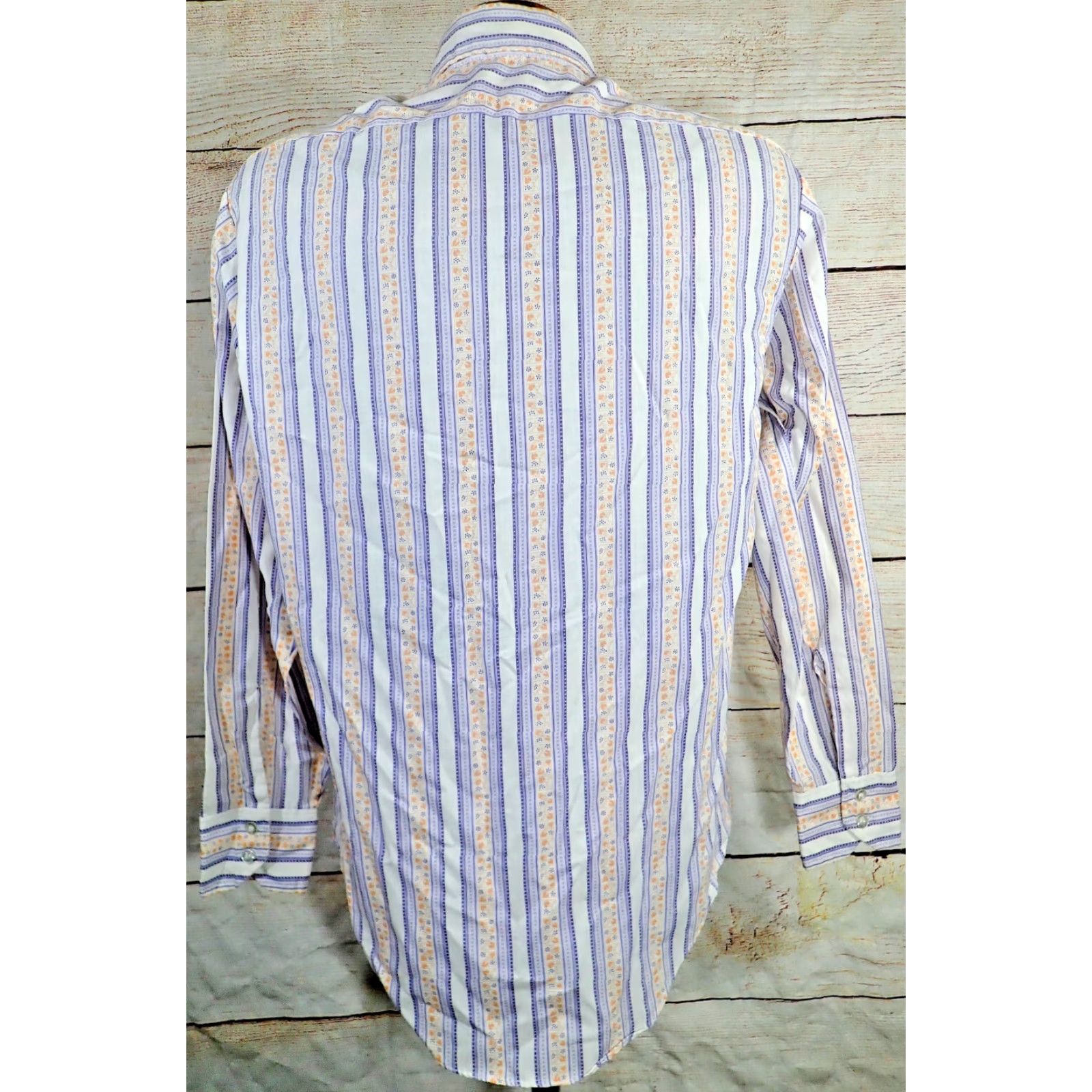 MCM VINTAGE Vintage 60's Shirt Mens M Big Disco Collar MCM Abstract Stripe Boogie Nights Size US M / EU 48-50 / 2 - 7 Thumbnail