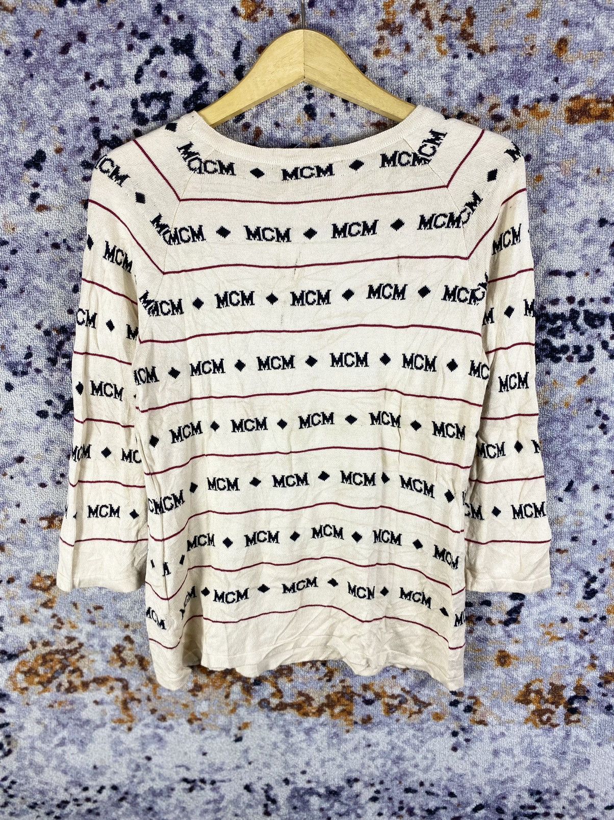 Designer × MCM × Vintage Rare!! Vintage MCM Knitwear Monogram Size US L / EU 52-54 / 3 - 3 Thumbnail