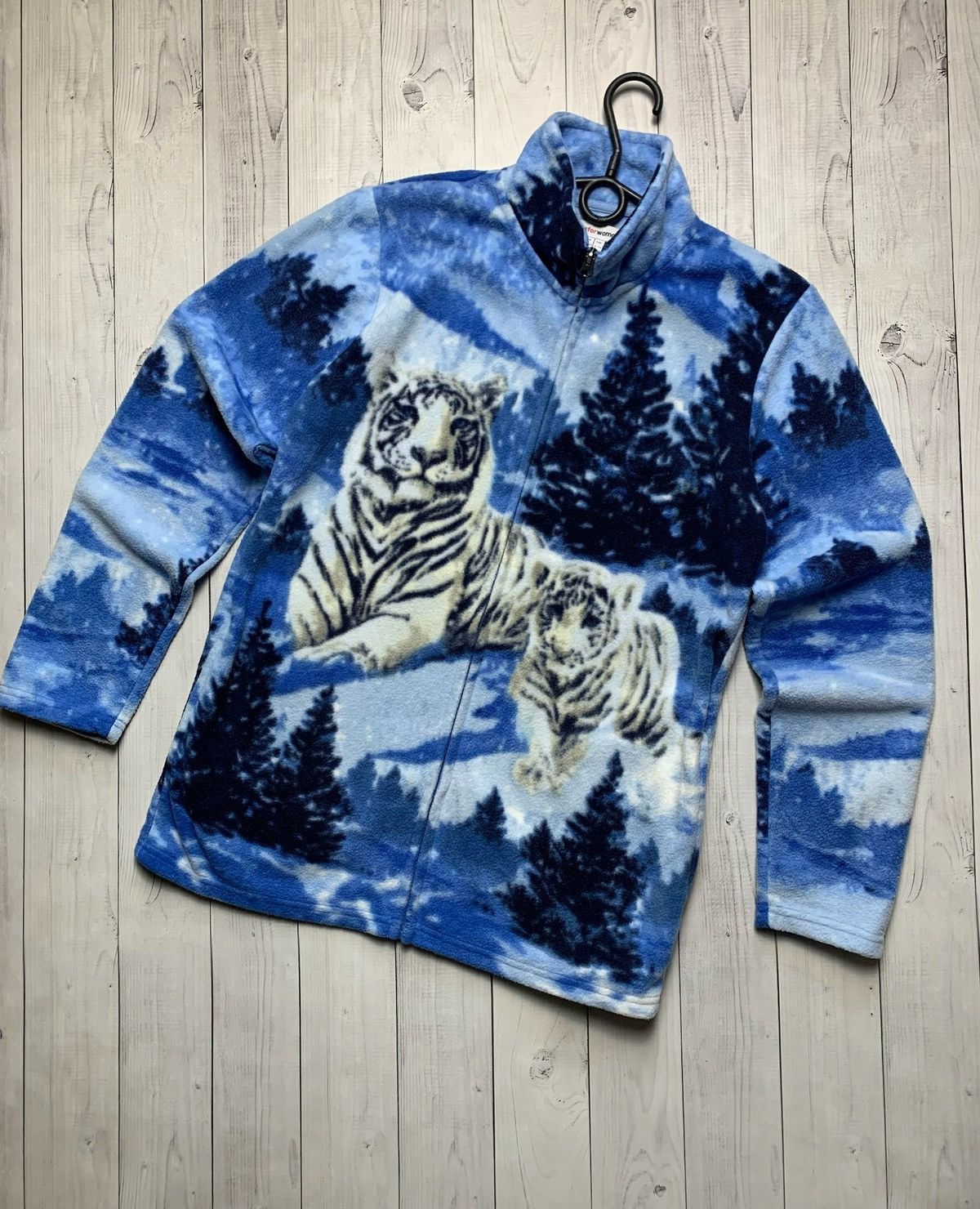 Vintage Vintage wolf fleece jacket Tiger size S rare big logo Size S / US 4 / IT 40 - 1 Thumbnail