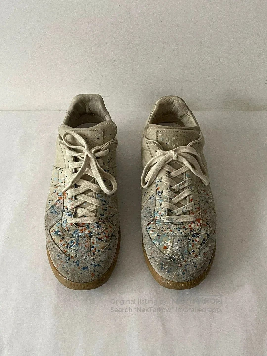 Maison Margiela Maison Margiela Ink Splash Leather Sneakers. Size US 8 / EU 41 - 1 Thumbnail